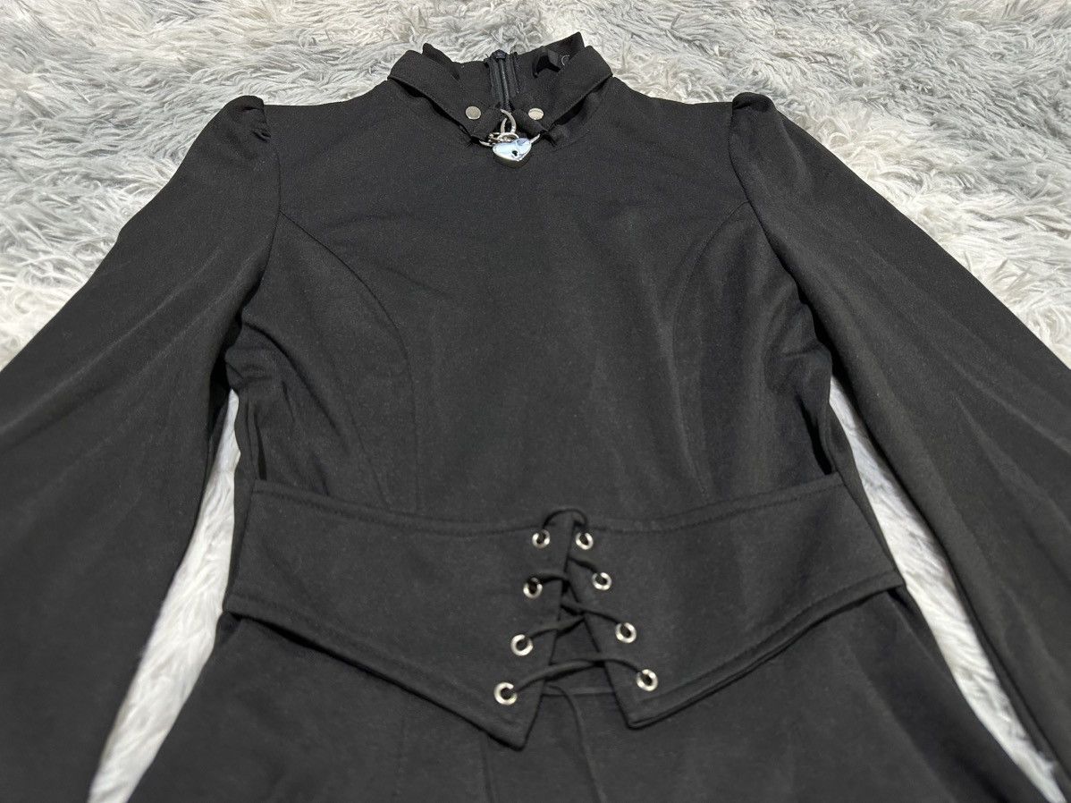 Japanese Brand 🔥Y2K Punk Rave Metal Heart Buckle High Neck Dress Goth Punk Size S / US 4 / IT 40 - 3 Thumbnail