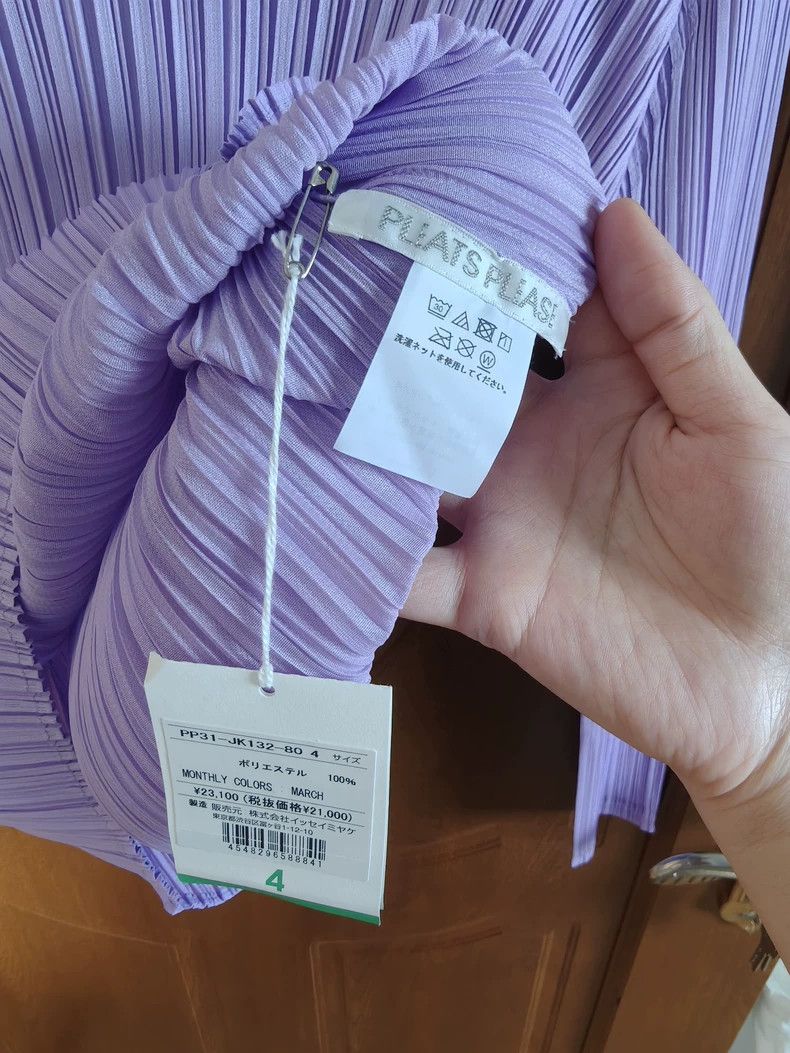 Issey Miyake Issey Miyake size:4 Purple pleated long-sleeved shirt Size XS / US 0-2 / IT 36-38 - 3 Thumbnail