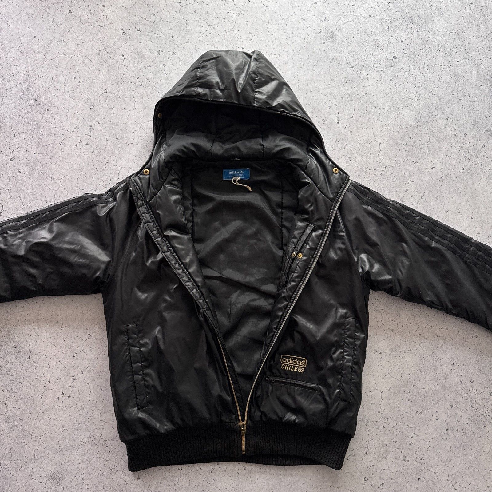 Adidas Adidas Chile 62 Vintage Fleece Zip Hooded Jacket Nylon Size US M / EU 48-50 / 2 - 17 Thumbnail