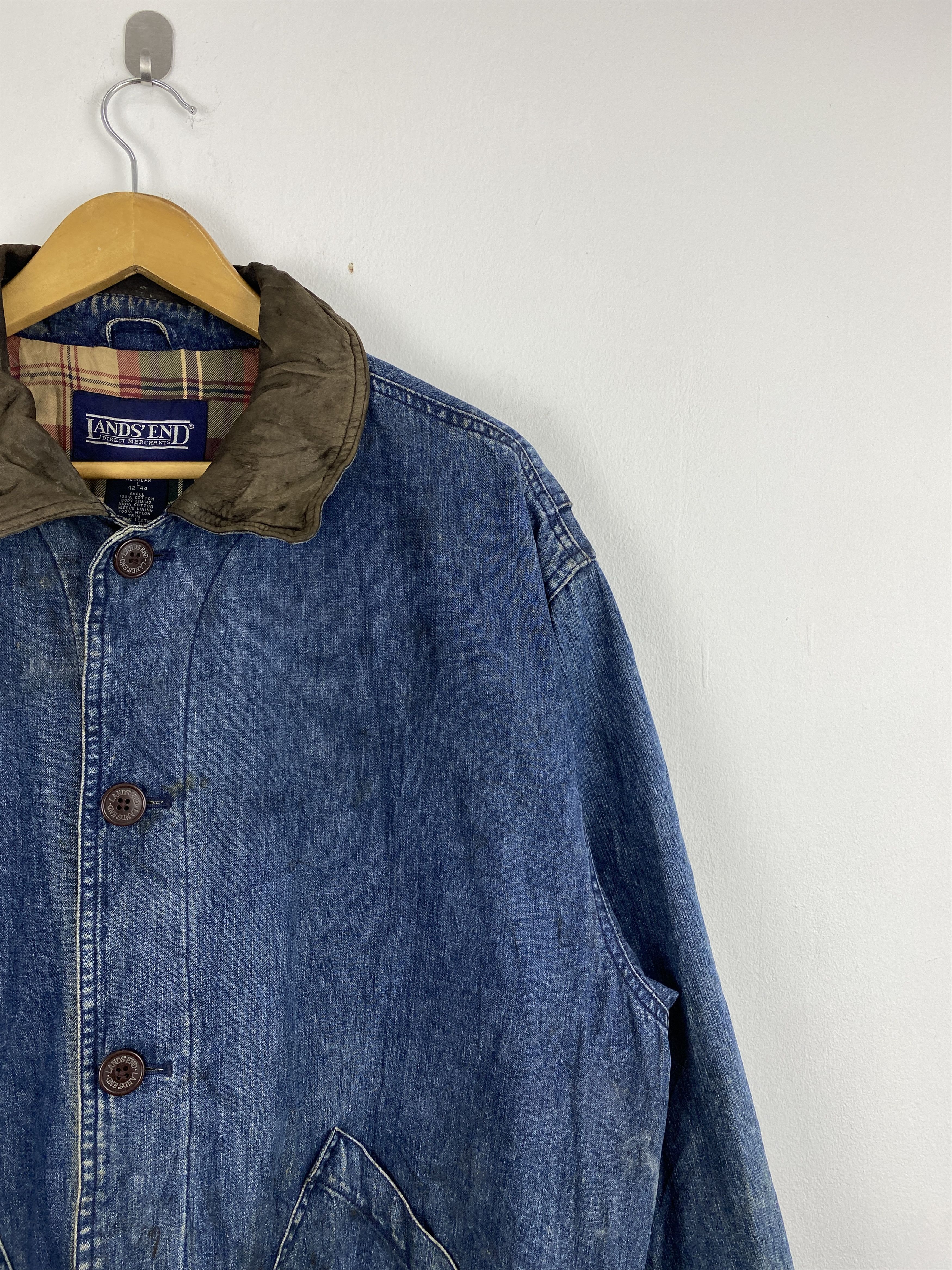 Lands' End Vintage Lands End Denim Jacket jacket J2011 Size US L / EU 52-54 / 3 - 7 Thumbnail