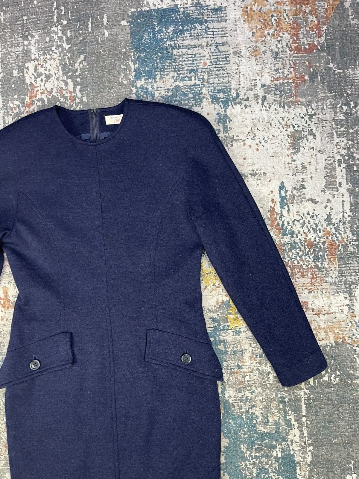 Givenchy Givenchy Life Navy Blue Ponte Shift Dress Size S / US 4 / IT 40 - 4 Thumbnail