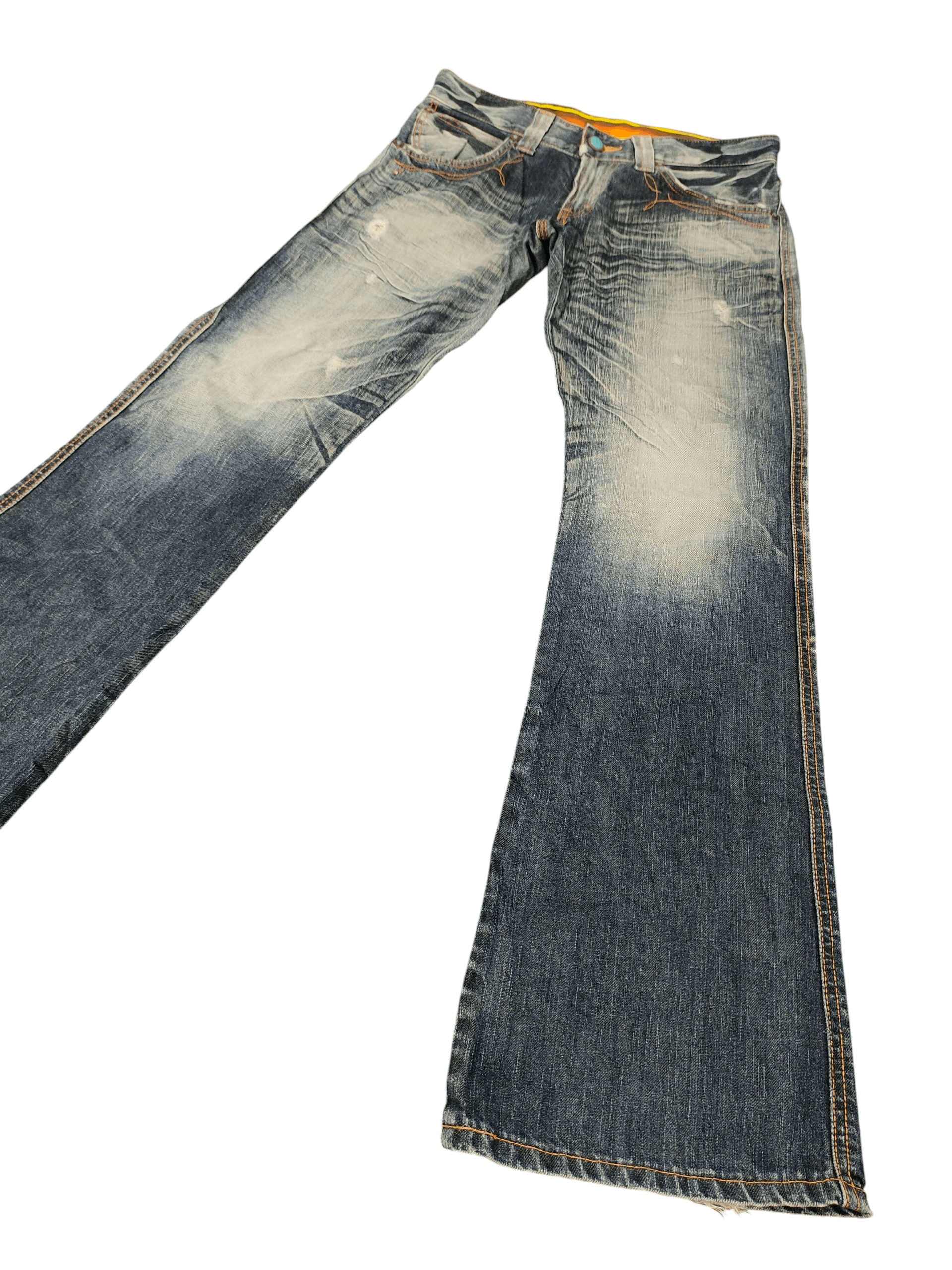 If Six Was Nine Flare Jeans Shinehill Japan Distress Denim Bootcut