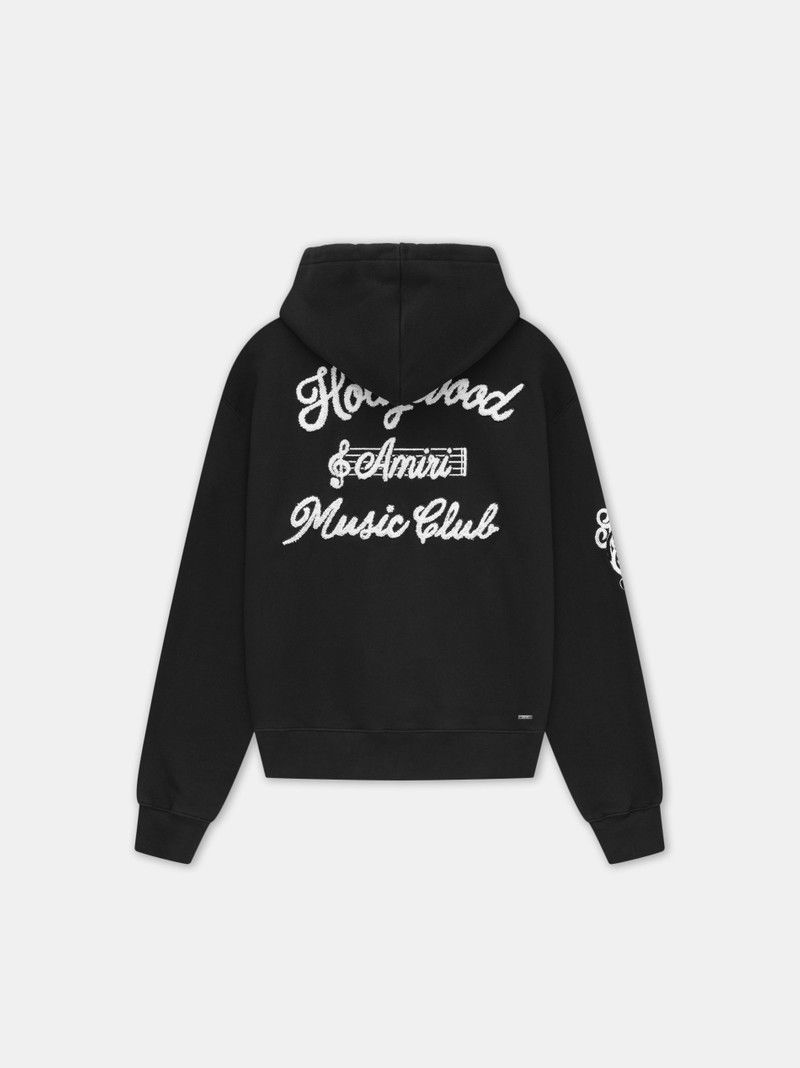 Amiri o1s1wg110526 Music Club Zip Up Hoodie in Black Size US S / EU 44-46 / 1 - 2 Thumbnail