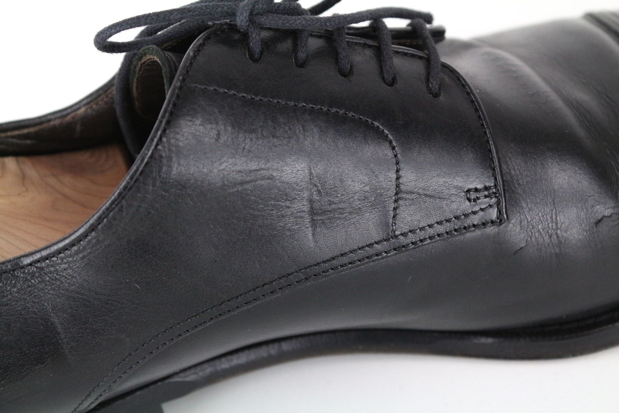 Suitsupply EU42.5 Black Leather Laced Low-Top 72741 Size US 9.5 / EU 42-43 - 13 Thumbnail