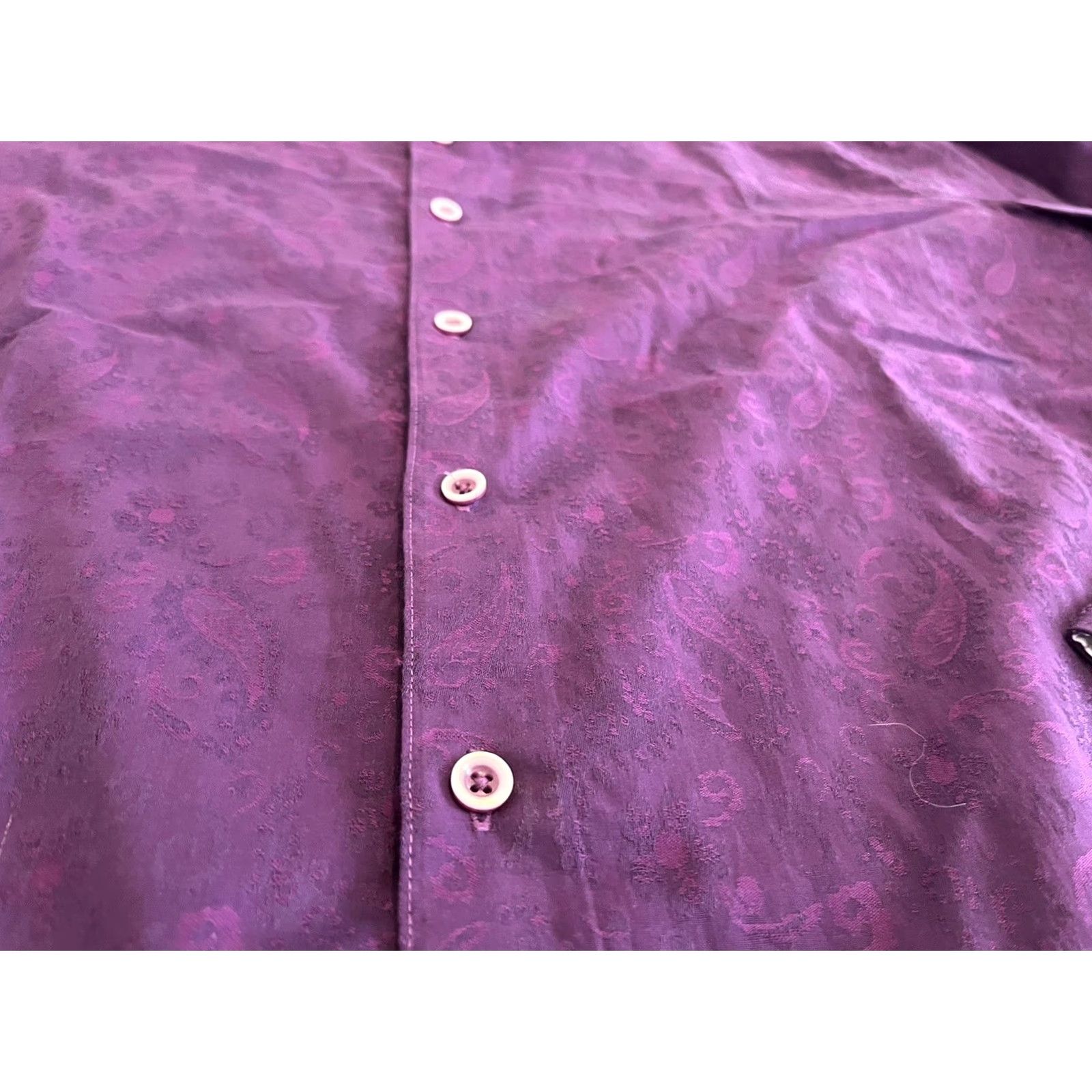 Robert Graham Robert Graham Long Sleeve Shirt Purple Paisley Mens Large Size US L / EU 52-54 / 3 - 2 Thumbnail