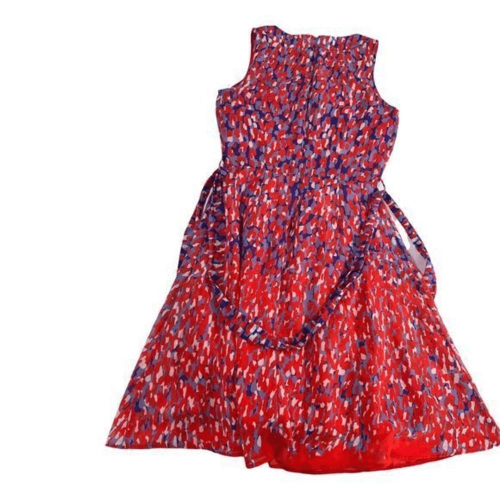 Other Voir Voir New York Womens Dress Size 6 Red Blue Abstract Pri Size S / US 4 / IT 40 - 2 Thumbnail