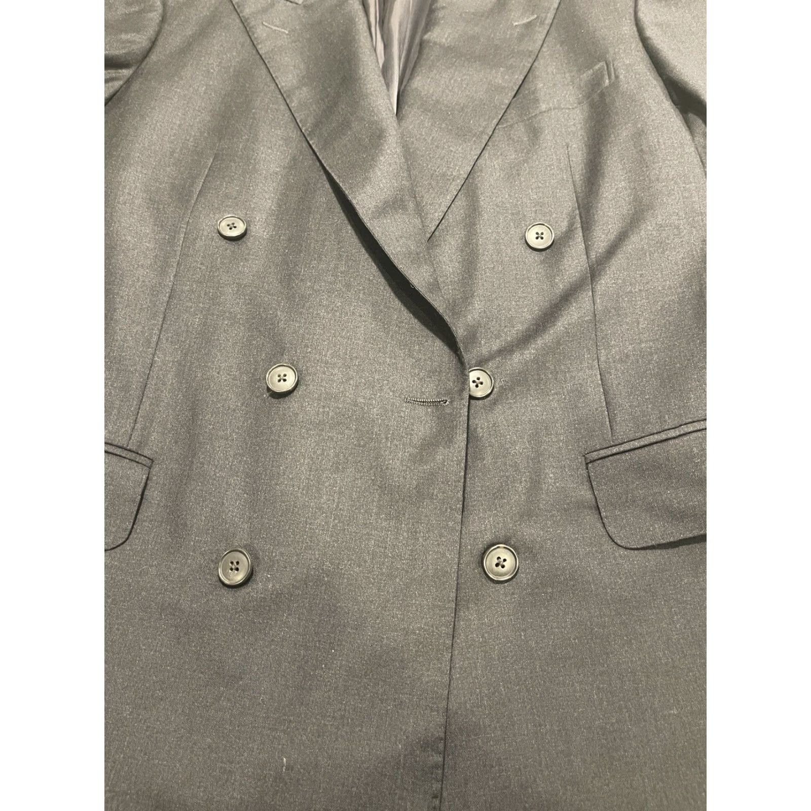 Ermenegildo Zegna VINTAGE Ermenegildo Zegna Wool Double-Breasted Blazer Men Adult 50 Gray Formal Size 42R - 7 Thumbnail