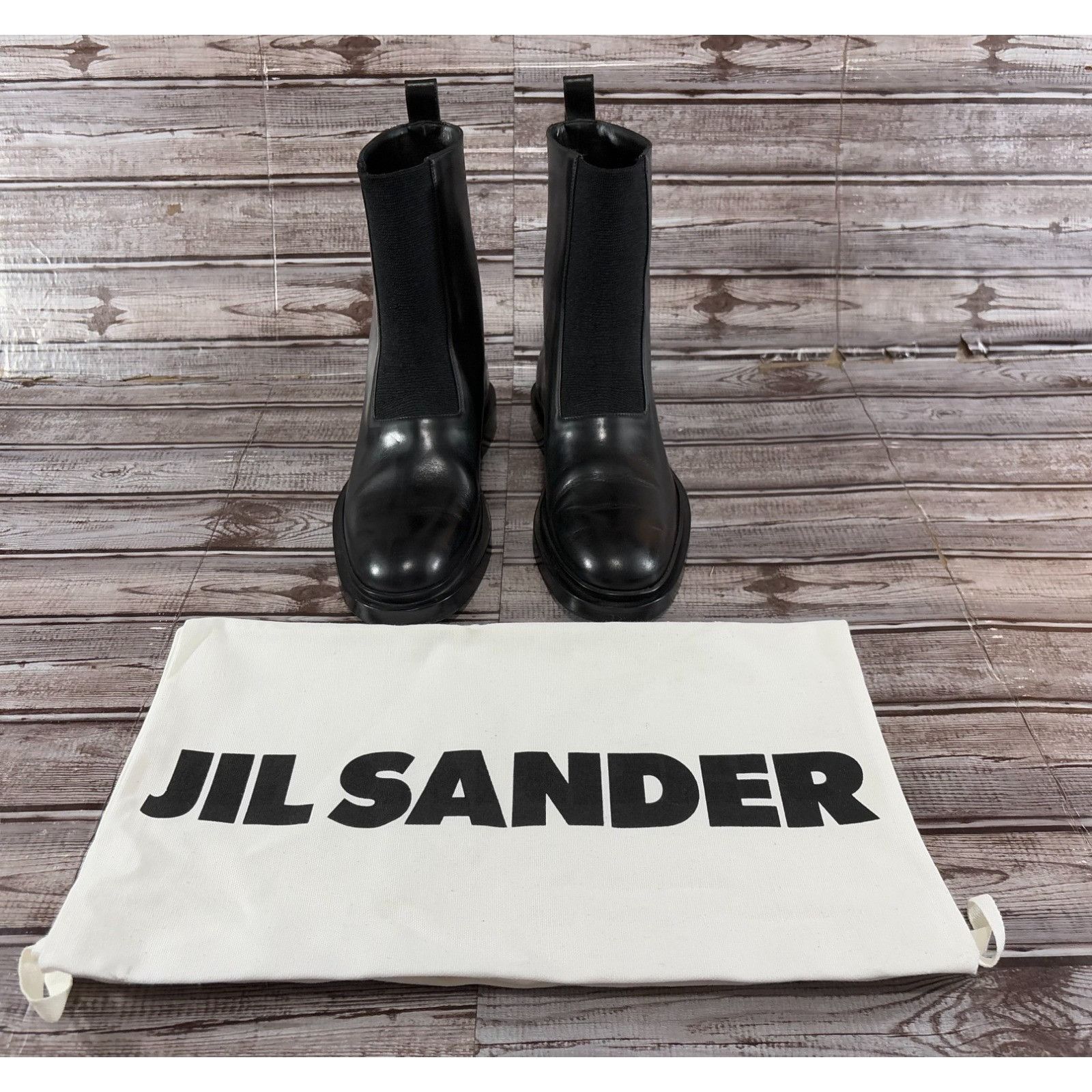 Jil Sander Jil Sander chunky leather boots size 39 US 6.5 black mspr $1 Size US 6.5 / EU 39-40 - 7 Thumbnail