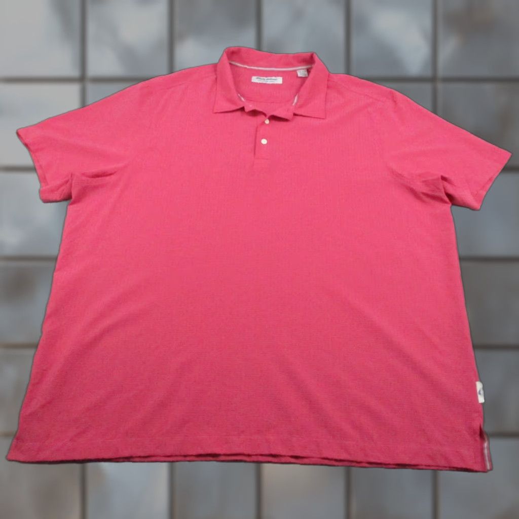 Tommy Bahama Tommy Bahama Polo Shirt Mens 2XL Pink Bahama Coast Performance Golf Knit Stretch Shirt Size US XXL / EU 58 / 5 - 1 Thumbnail