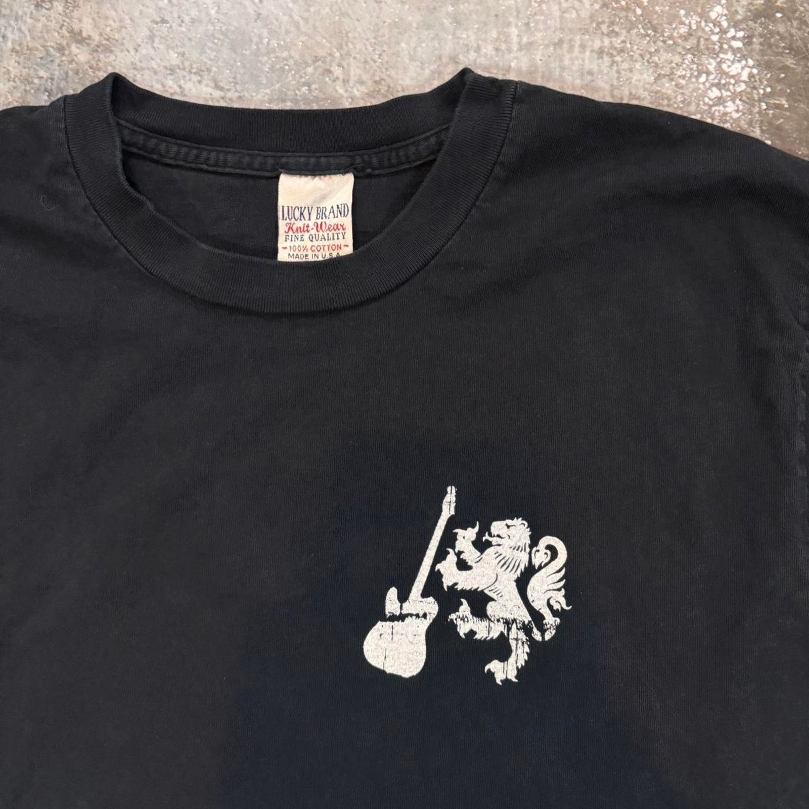 Lucky Brand × Vintage Vintage 90s Lucky Brand T Shirt! Rock and Roll Size Large. Size US L / EU 52-54 / 3 - 4 Thumbnail