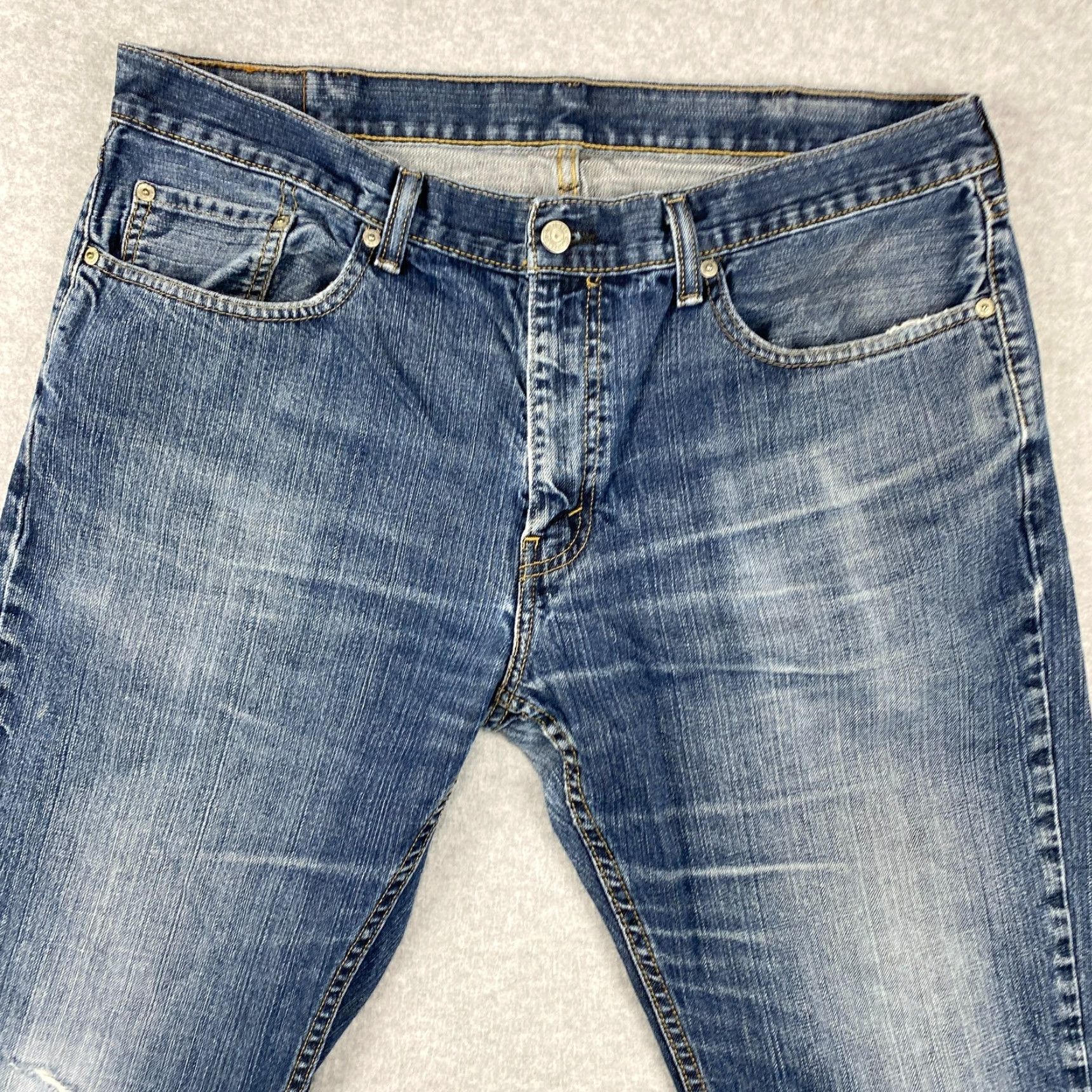 Levi's Levi's 559 Jeans Mens 38 x 30 Blue Relaxed Straight Distressed Denim Pants Jeans Size US 38 / EU 54 - 2 Thumbnail