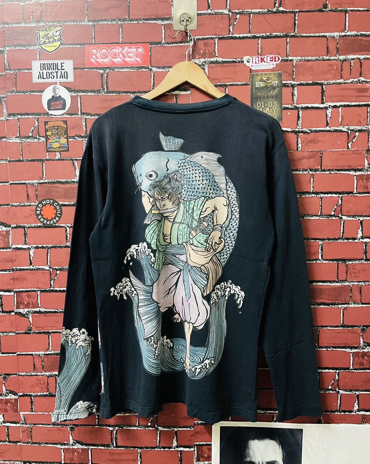 Japanese Brand VINTAGE GRAPHIC JAPANESE UKIYO-E SUKAJAN Size US L / EU 52-54 / 3 - 5 Thumbnail