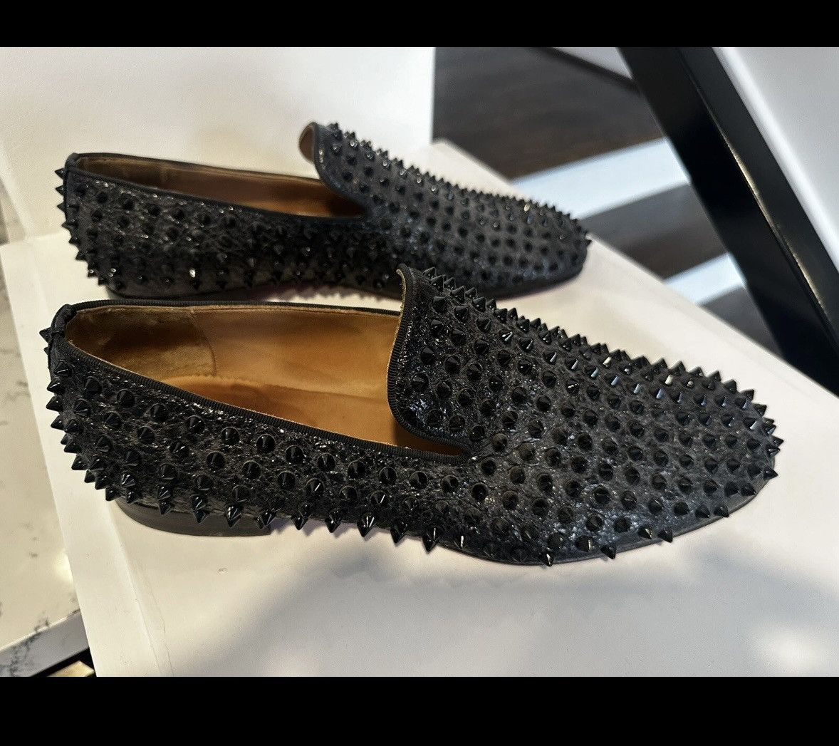 Christian Louboutin Christian Louboutin ROLLERBOY SPIKES FLAT Calf Loafers 44.5 Size US 11.5 / EU 44-45 - 7 Thumbnail