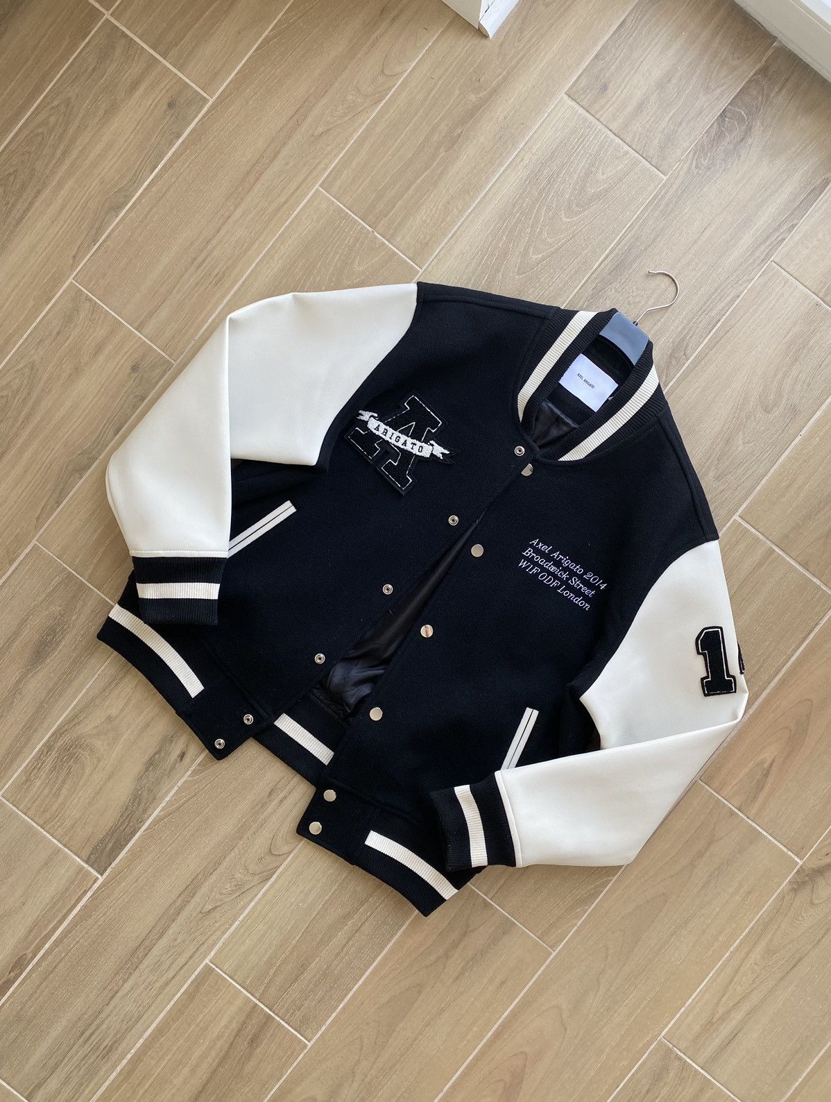 Clothing Wood Wood Varsity Jacket Navy Melton Varsity Jacket