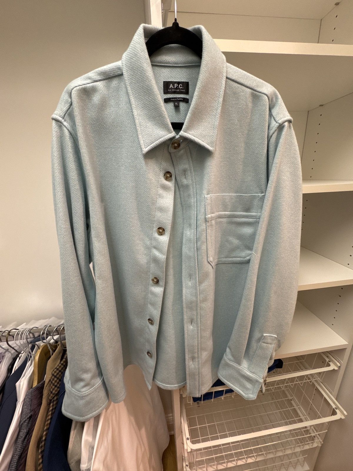 A.P.C. Blue APC over shirt Size US XL / EU 56 / 4 - 1 Thumbnail