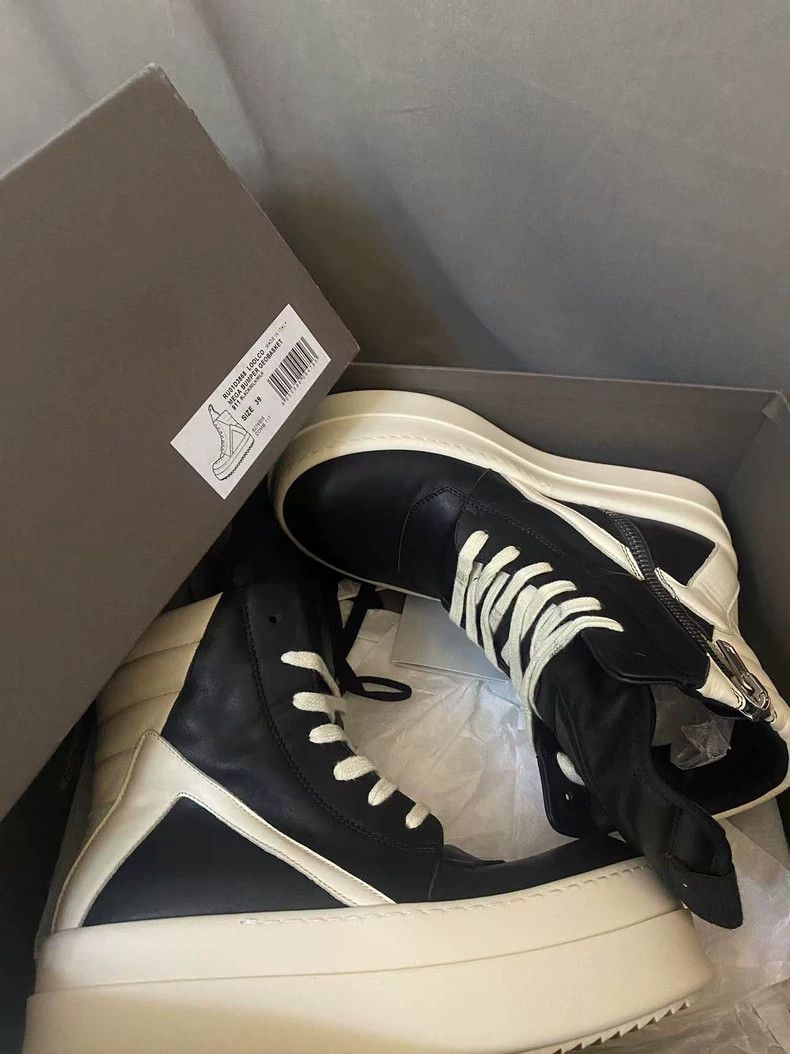 Rick Owens Rick Owens Black Leather High Top Sneakers-dmc Size US 6 / EU 39 - 6 Thumbnail