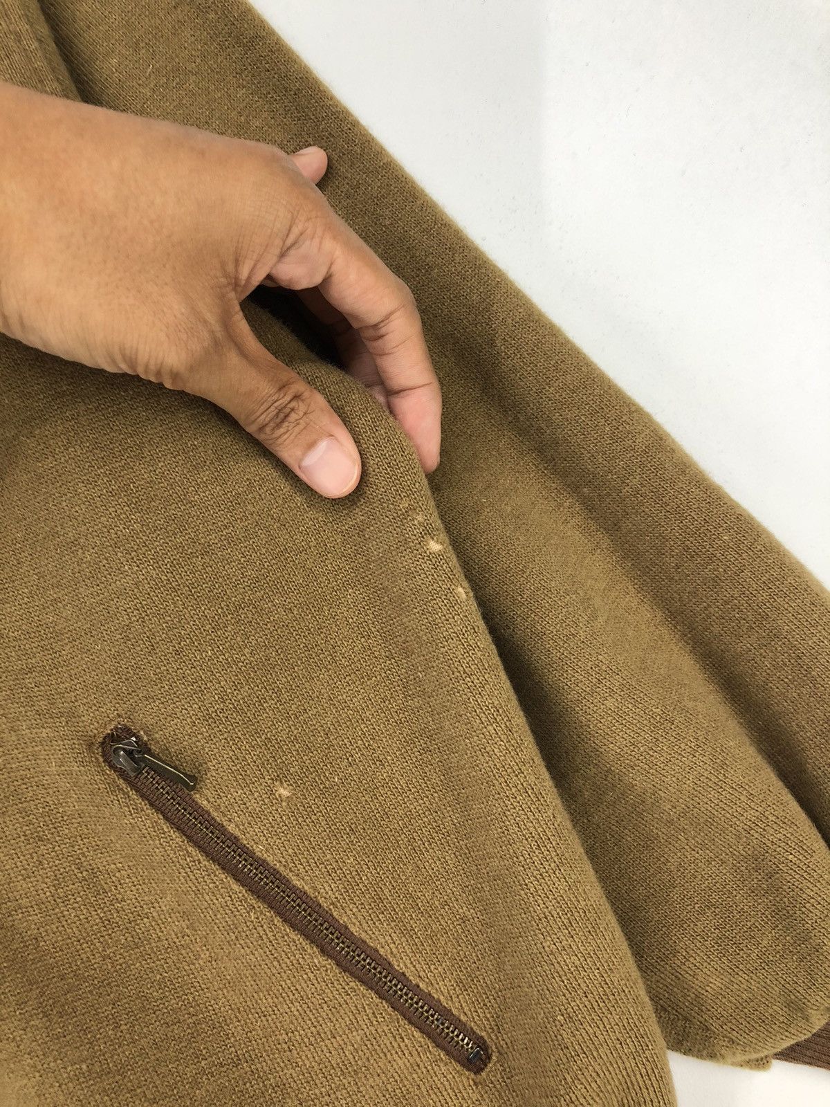 Trussardi Vintage Trussardi Sport Golf Distressed Wool Bomber Jacket Size US M / EU 48-50 / 2 - 12 Thumbnail