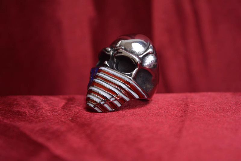 Jewelry Skull Modern Jewelry Rings Open Size Chrome Ring (Size 7-13) Size ONE SIZE - 6 Thumbnail