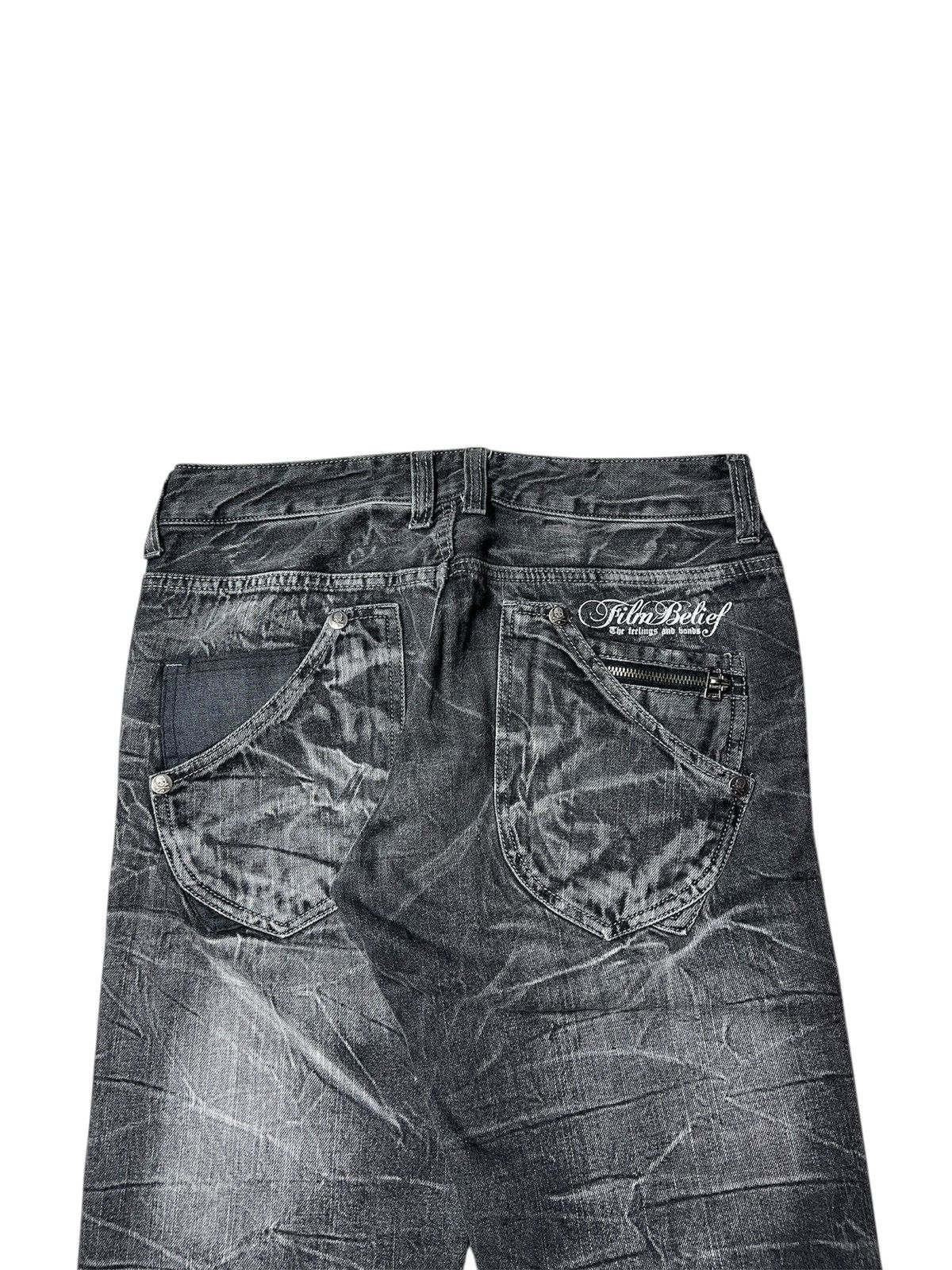 Japanese Brand 2000s Skull Bones Wild Life Studded Grunge Punk Style Pants Size US 30 / EU 46 - 4 Thumbnail