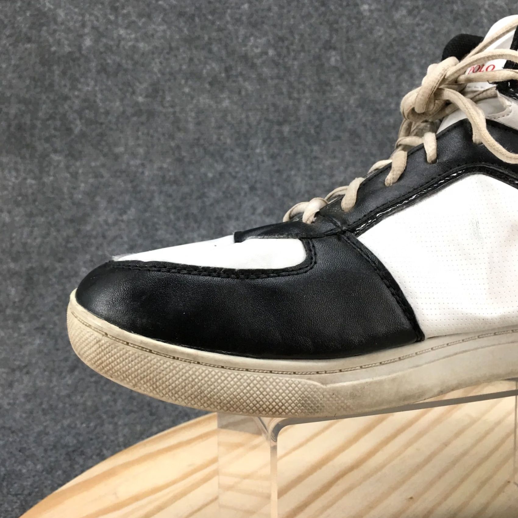 Vintage US Polo Assn Shoes Mens 10.5 High Top Basketball Sneakers Black Lace Up Size US L / EU 52-54 / 3 - 5 Thumbnail