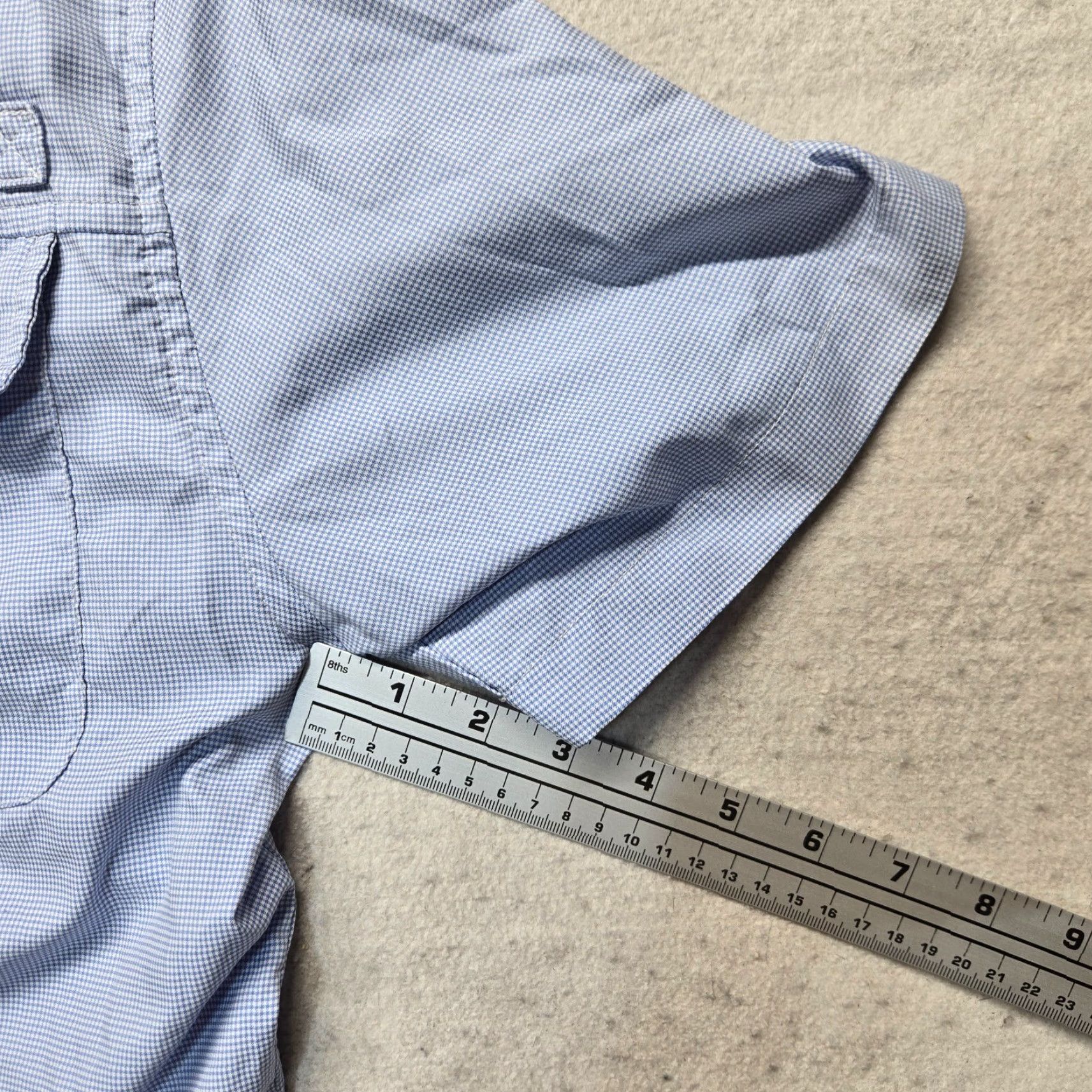 Vintage Berkely Button-Up Solid Blue Shirt Short Sleeve Adult Men M Medium Blue Shirt Short Sleeve Mens Regular Button-Down Collared Fish Theme Casual Size US M / EU 48-50 / 2 - 5 Thumbnail
