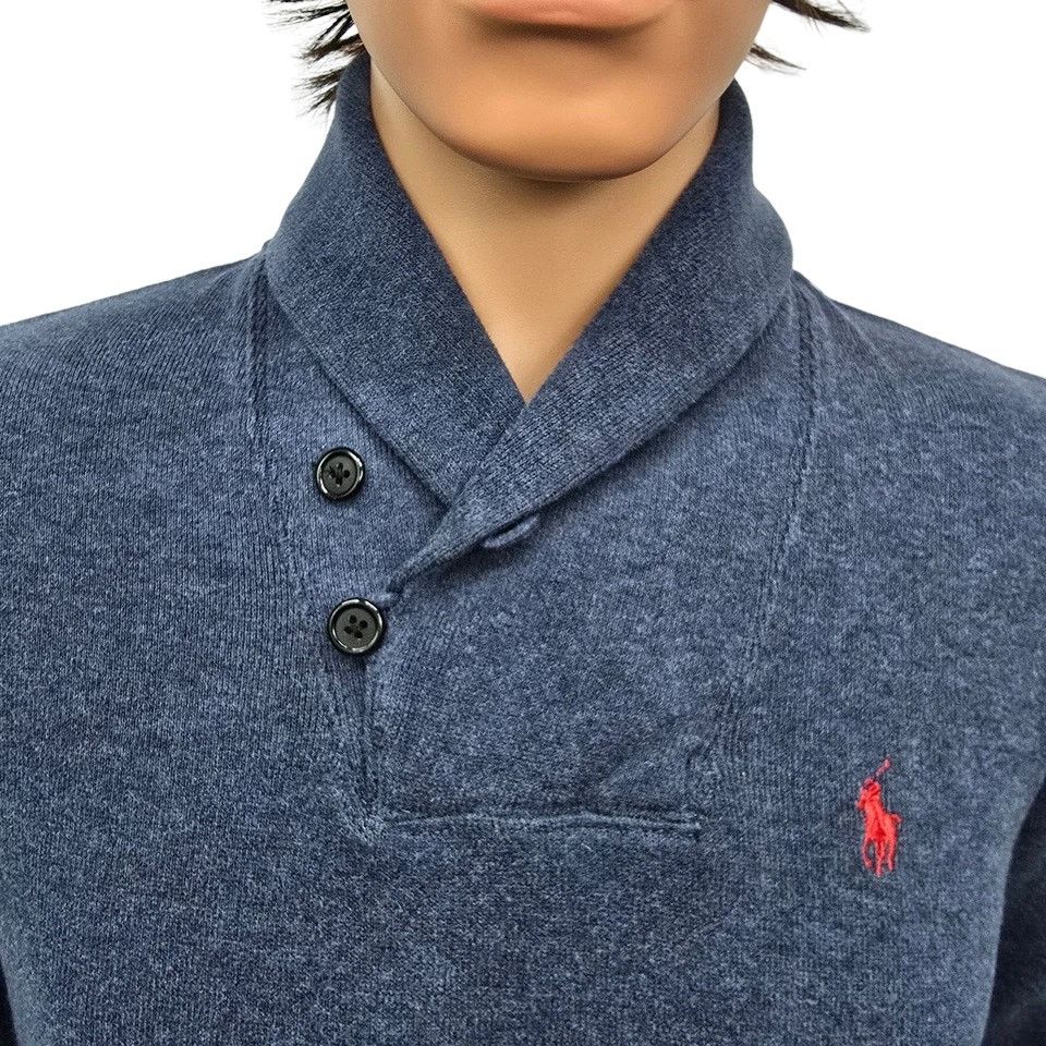 Polo Ralph Lauren Polo Ralph Lauren Sweater Shawl Neck 2 Button Pullover Pony Size US M / EU 48-50 / 2 - 4 Thumbnail