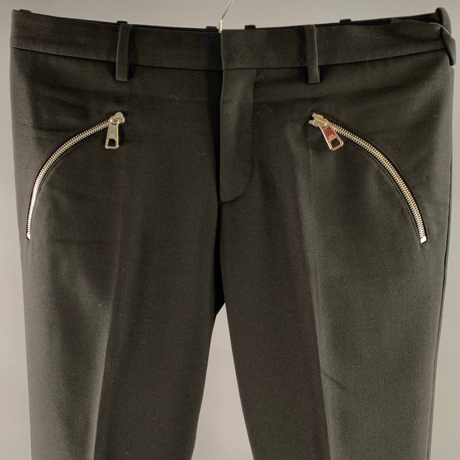 Neil Barrett NEIL BARRETT Size 32 Black Zip Pocket Skinny Pants Size US 32 / EU 48 - 2 Thumbnail