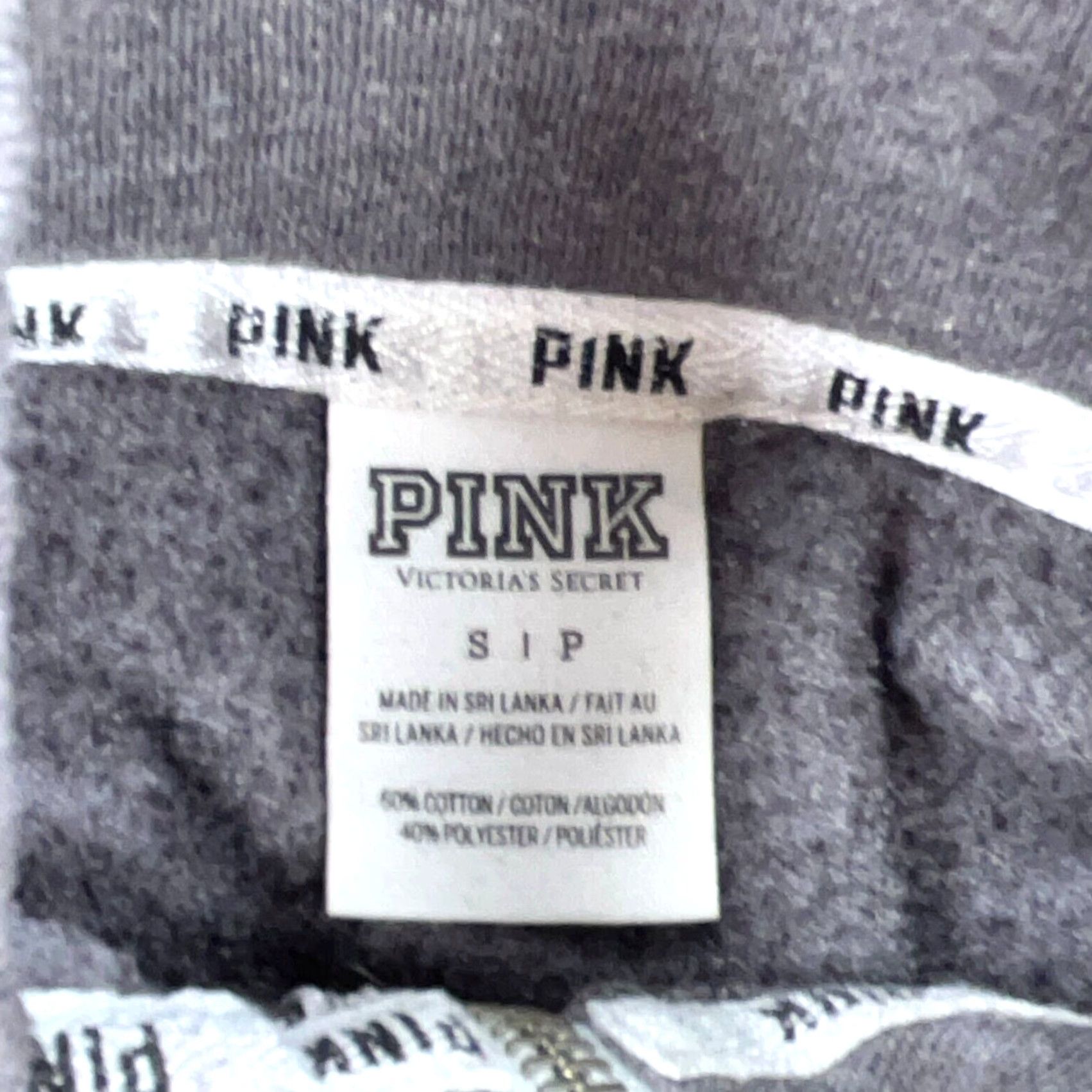 Victoria's Secret Victoria's Secret Sweatshirt Women Small Gray White Pullover Zip Hooded All Seasons Pockets Logo Size S / US 4 / IT 40 - 3 Thumbnail