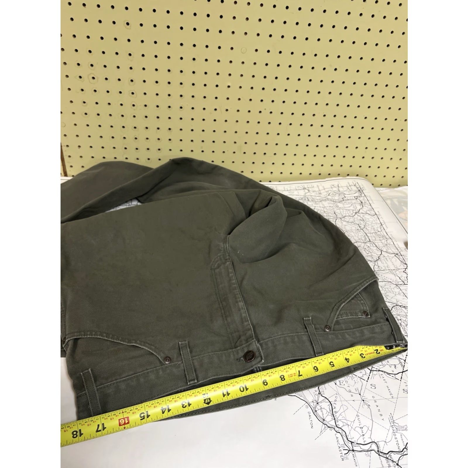 Dickies Dickies Mens Carpenter Jeans Green 36x30 Relaxed Fit Canvas Cotton 5-Pocket Straight Leg Washed Dark Vintage No N/A Size US 36 / EU 52 - 5 Thumbnail