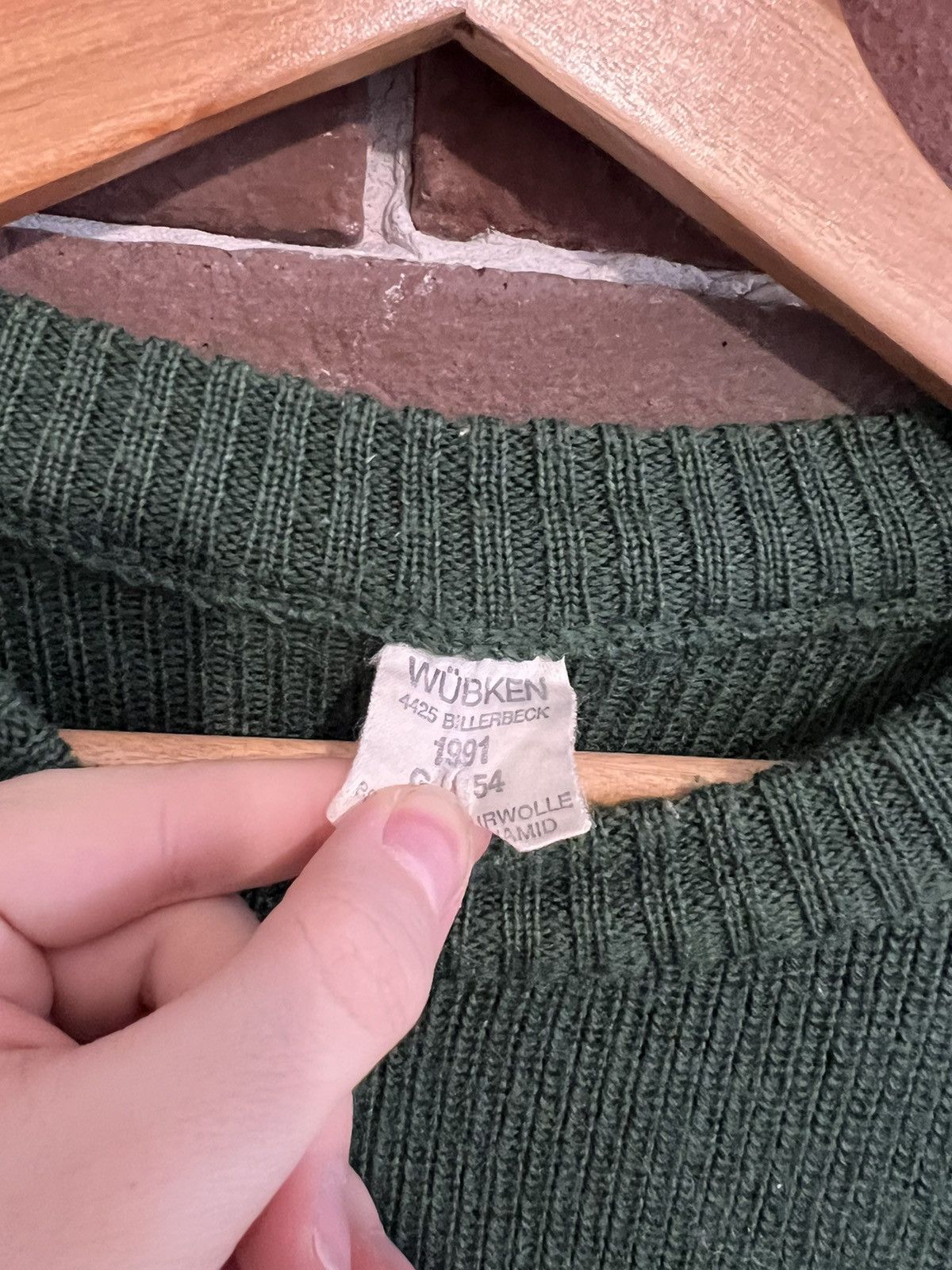 Vintage 1991 Polizei German Police Vintage Cargo Knit Avant Garde Size US L / EU 52-54 / 3 - 6 Thumbnail