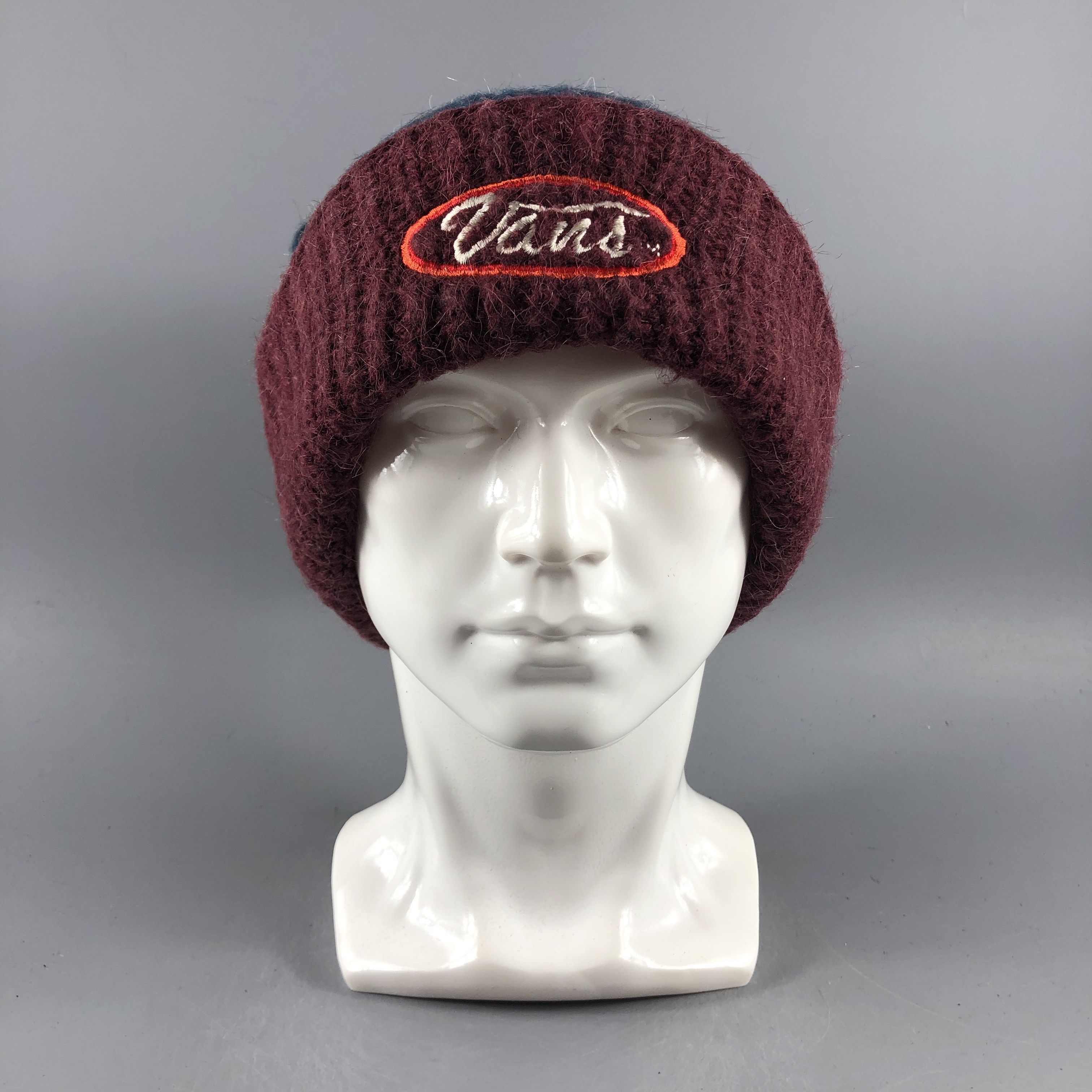 Vans × Vintage Vans Ribbed Bobble Beanie Snow Hat Snow Cap -D241 Size ONE SIZE - 10 Thumbnail