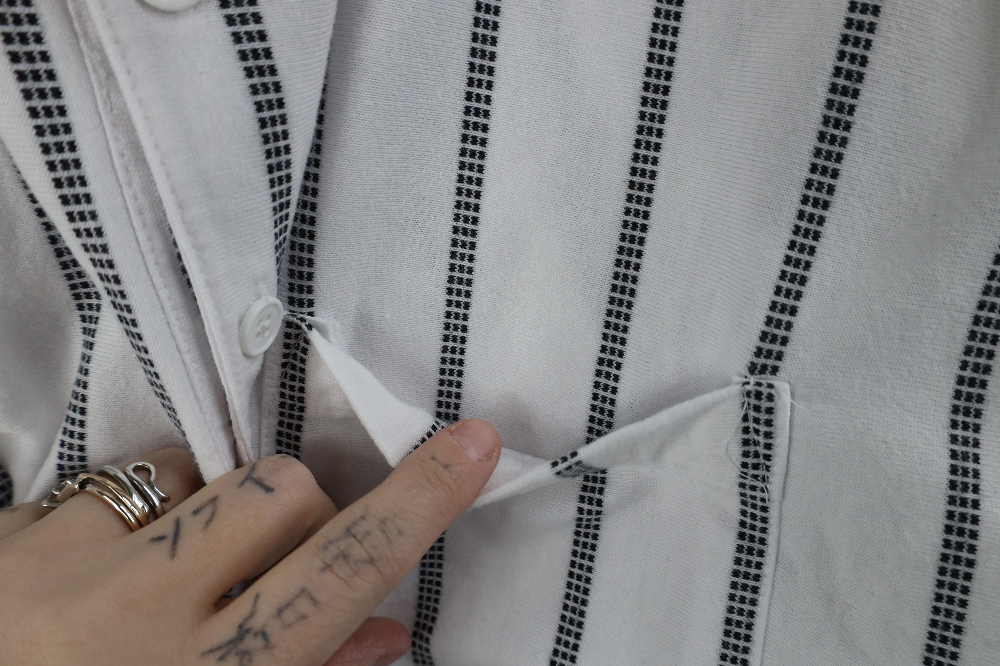 Vintage Vintage 90s Streetwear Striped Pullover Polo Shirt Mafia Size US XXL / EU 58 / 5 - 5 Thumbnail