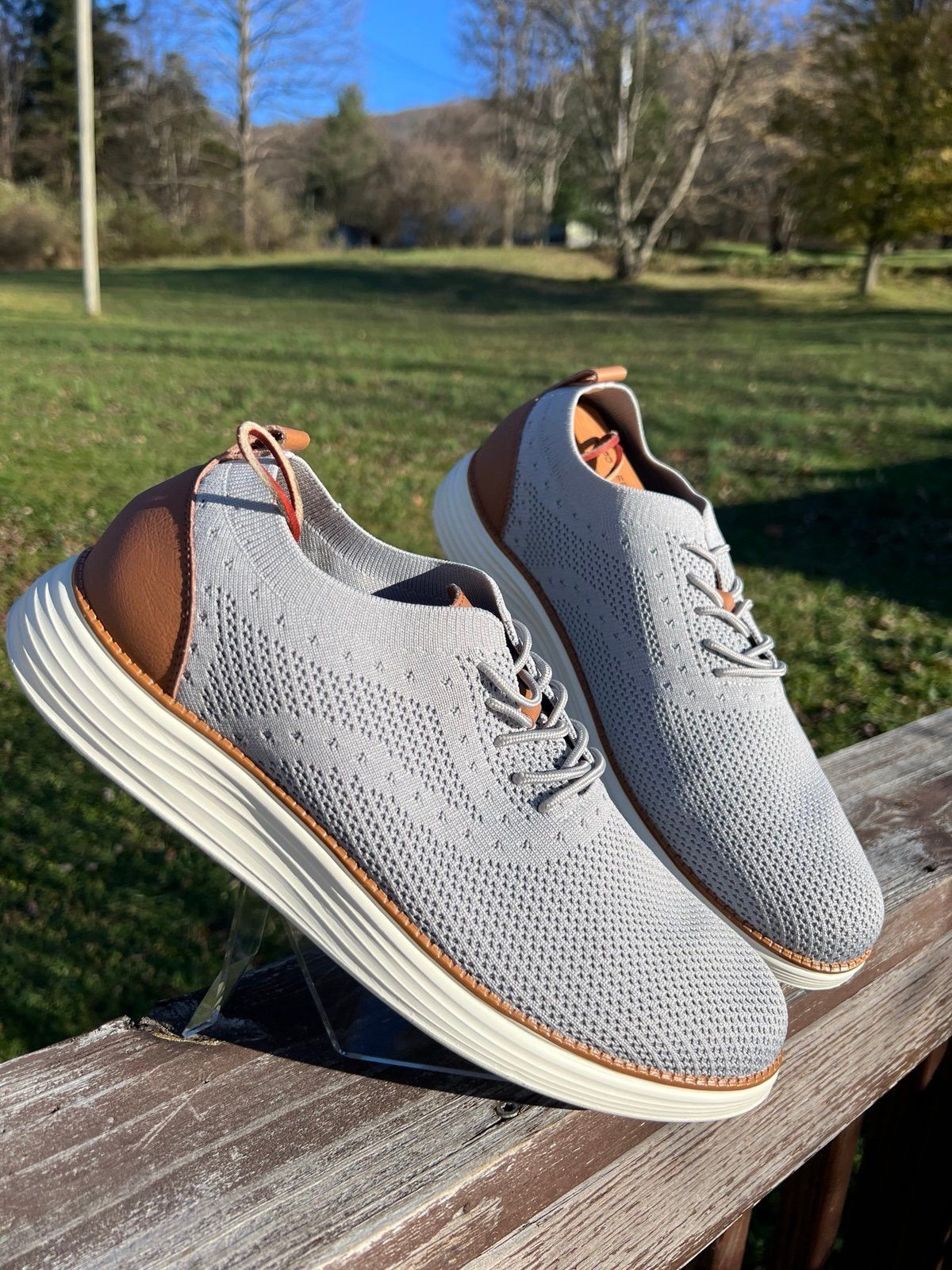 Other VILOCY Men's Mesh Sneakers Oxfords Casual Shoes 11.5 Gray Size US 11.5 / EU 44-45 - 2 Thumbnail