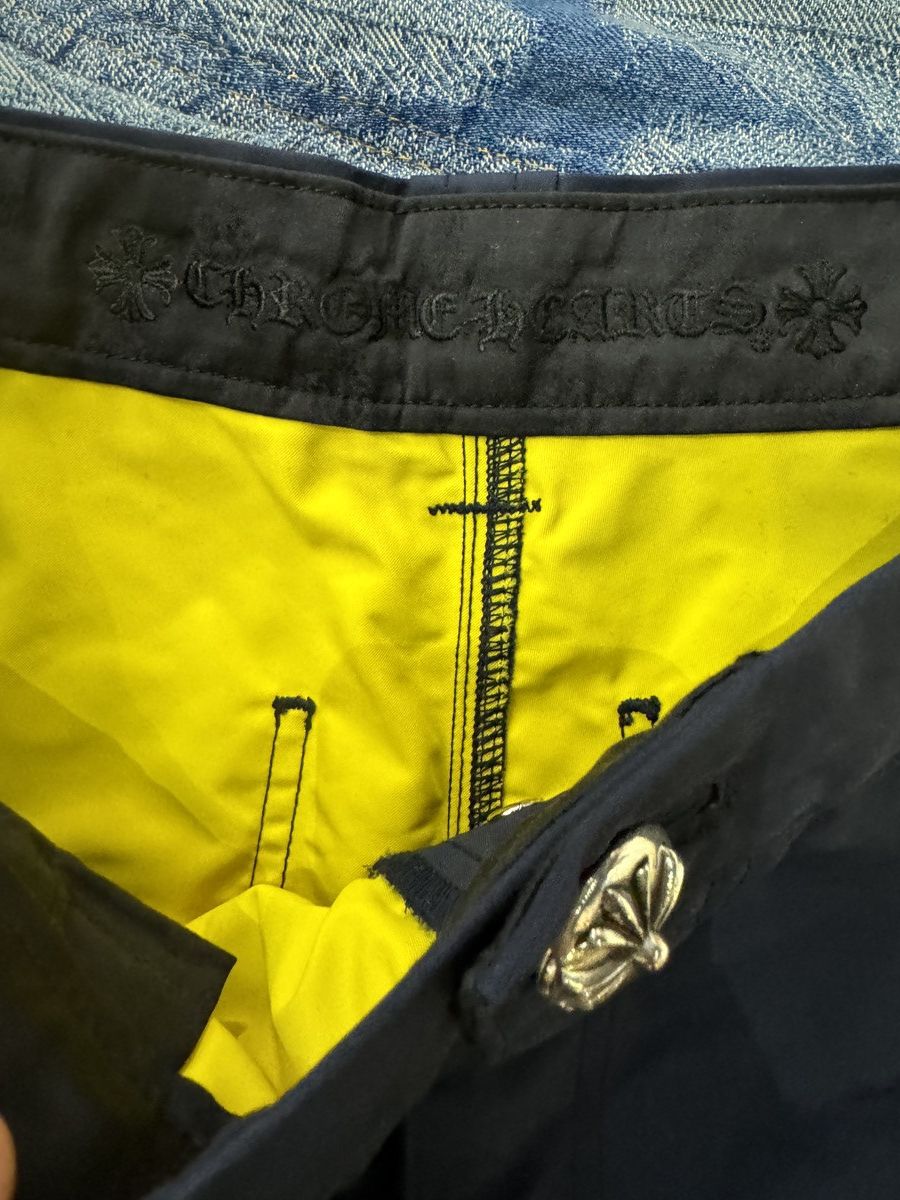 Chrome Hearts NEW Chrome Hearts Navy Nylon & Leather Carpenter Shorts Size US 30 / EU 46 - 14 Thumbnail
