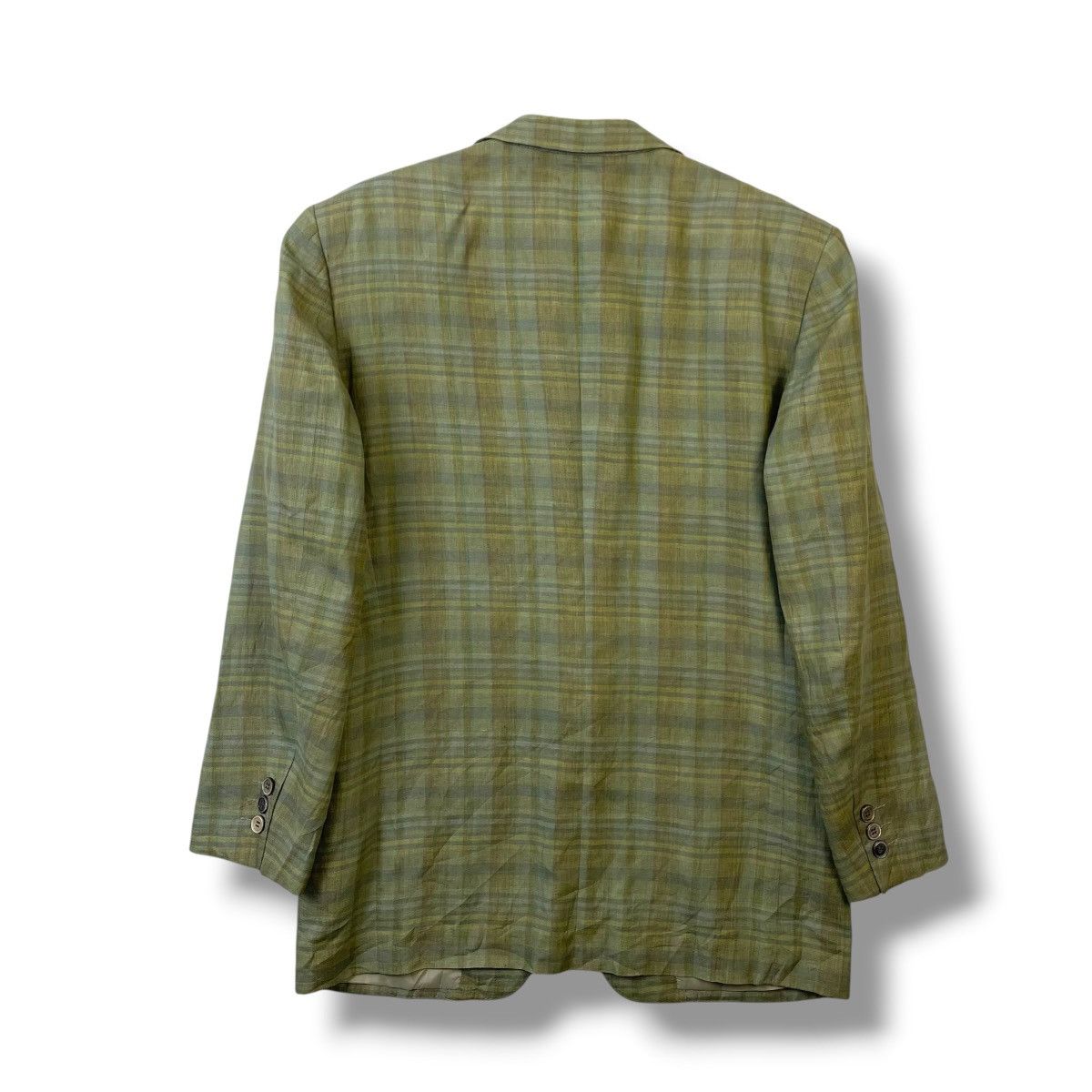 Lanvin LANVIN PARIS LINEN PLAID BLAZER MADE IN JAPAN Size US L / EU 52-54 / 3 - 3 Thumbnail