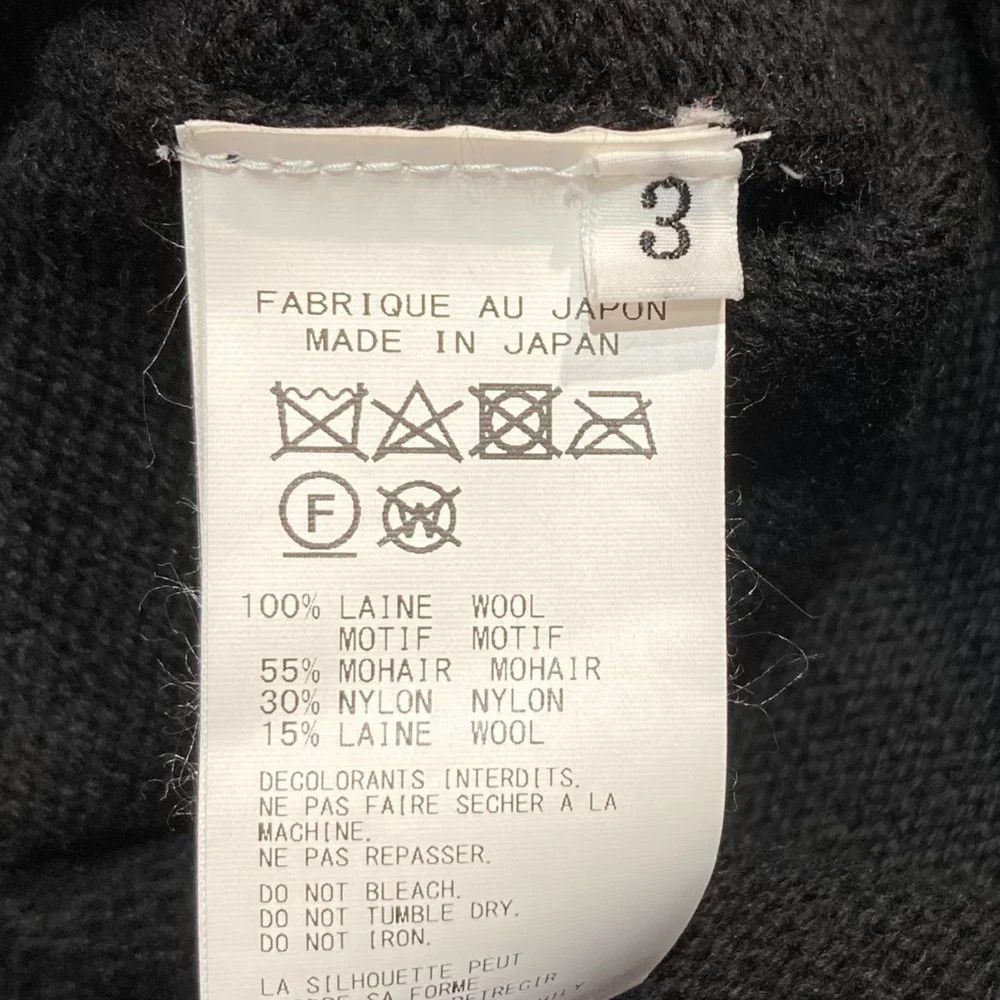 Yohji Yamamoto YOHJI YAMAMOTO pour homme 22AW CREW NECK knit Size US L / EU 52-54 / 3 - 5 Thumbnail