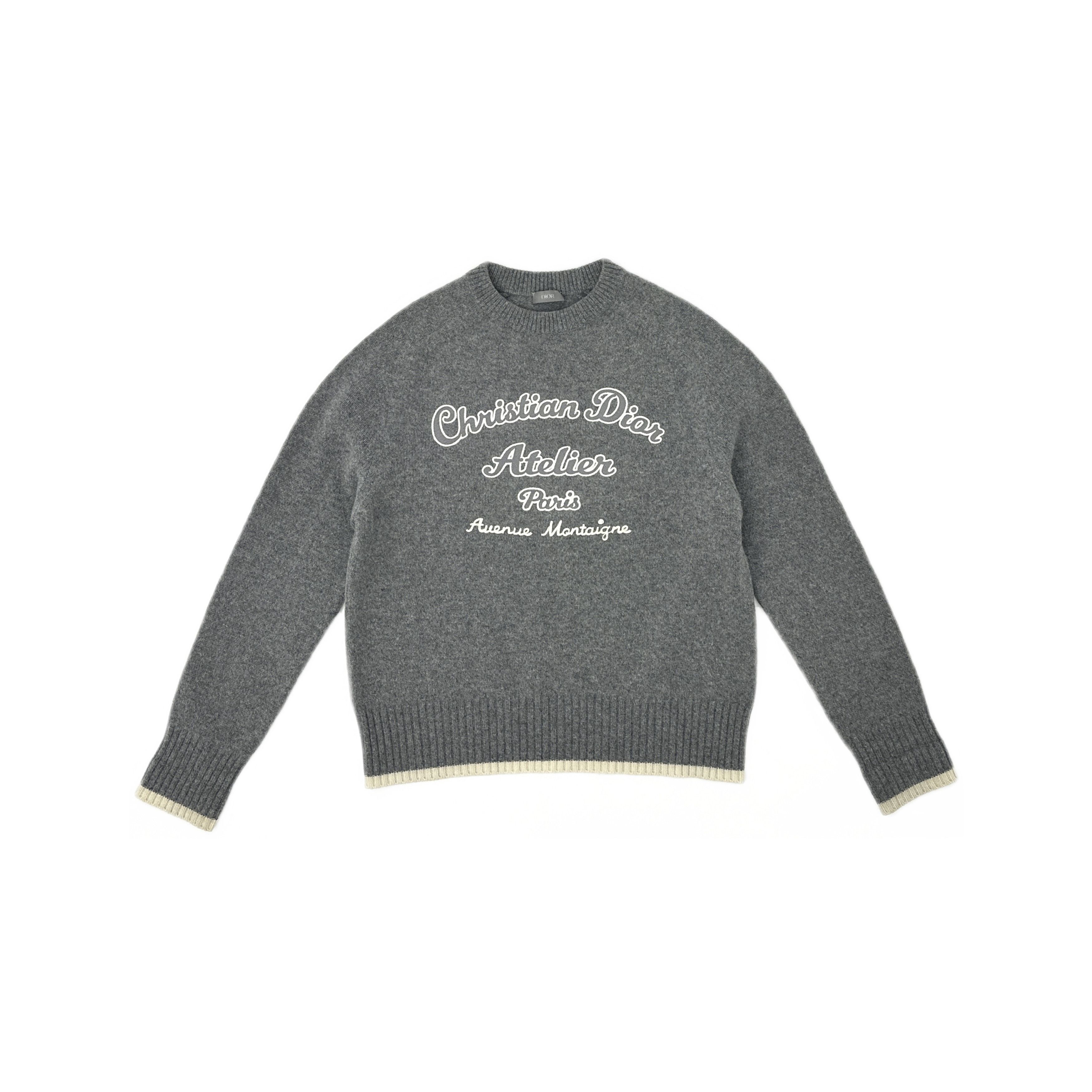 Dior Dior Christian Dior Atelier Logo Wool Sweater Size XL Size US XL / EU 56 / 4 - 1 Thumbnail
