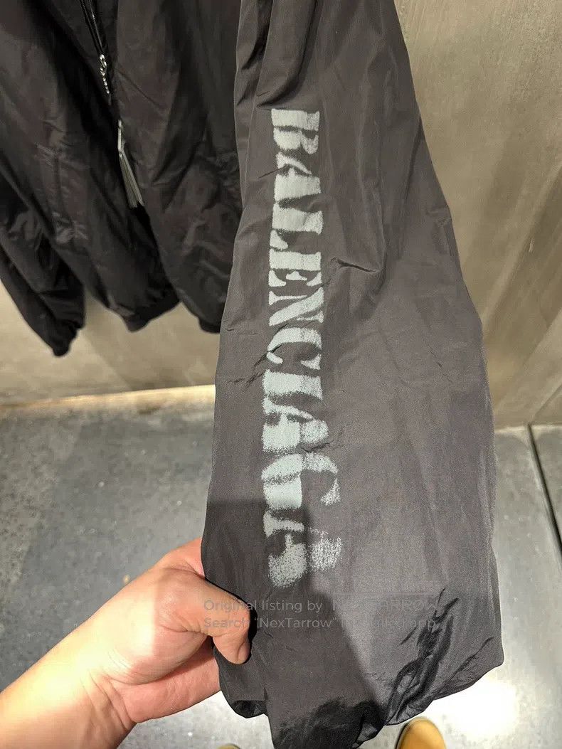 Balenciaga Balenciaga Arm gradient text fleece zipper nylon jacket Size US XS / EU 42 / 0 - 7 Thumbnail