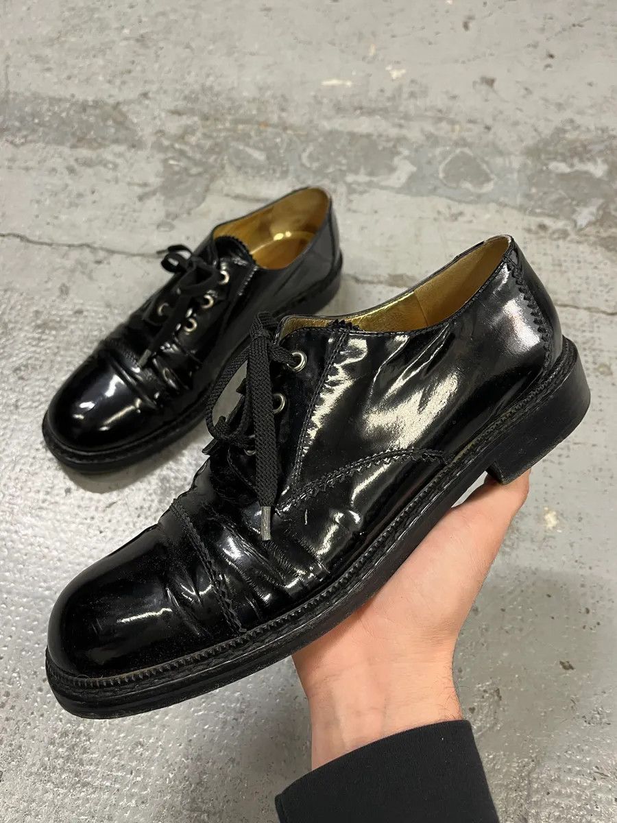 2000s Dolce & Gabbana Black Class Leather Derbies