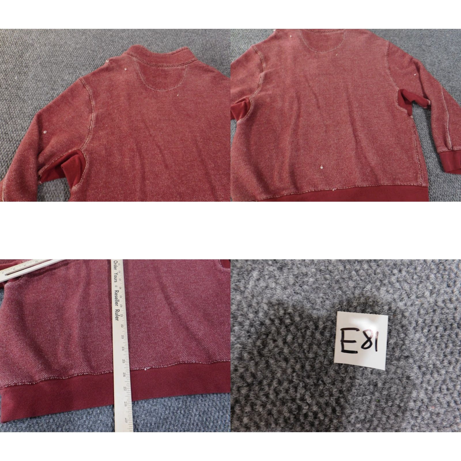 Vintage VINTAGE Woolrich Sweater Pullover 1/4 Zip Mens L Red Cotton Knit Retro Mock Neck Long Sleeve Size US L / EU 52-54 / 3 - 9 Thumbnail