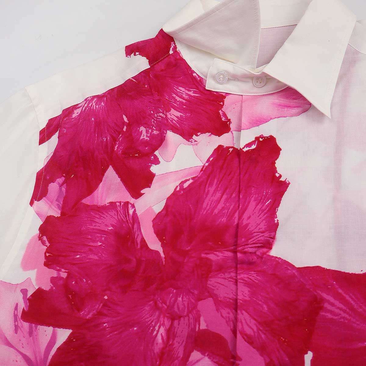 Yohji Yamamoto Yohji Yamamoto Pour Homme 24AW FLOWER DESIGNED BLOUSE Size US M / EU 48-50 / 2 - 7 Thumbnail