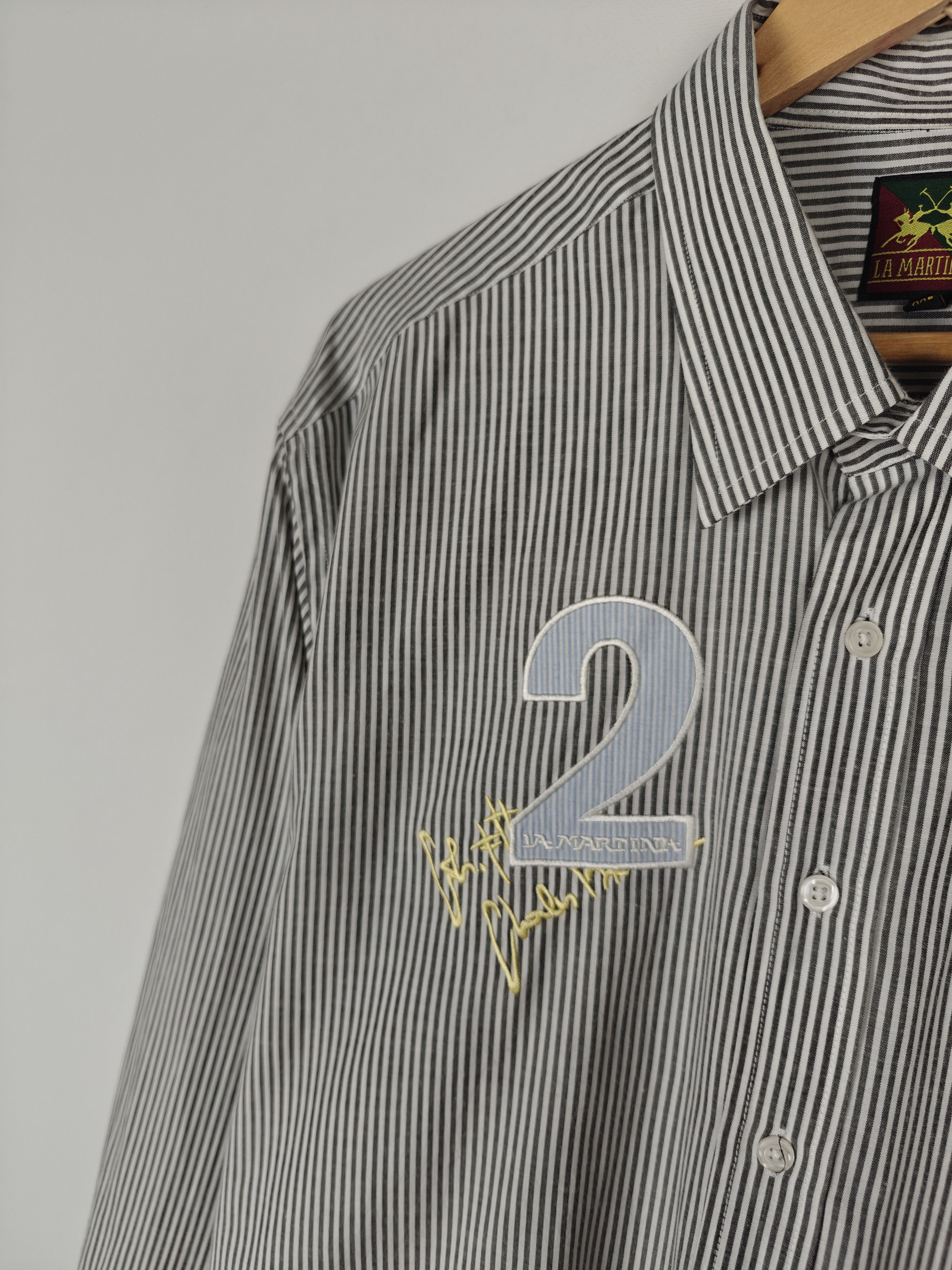 La Martina La Matrina Shirt Striped Collared Buenos Aires XXL Size US XXL / EU 58 / 5 - 5 Thumbnail