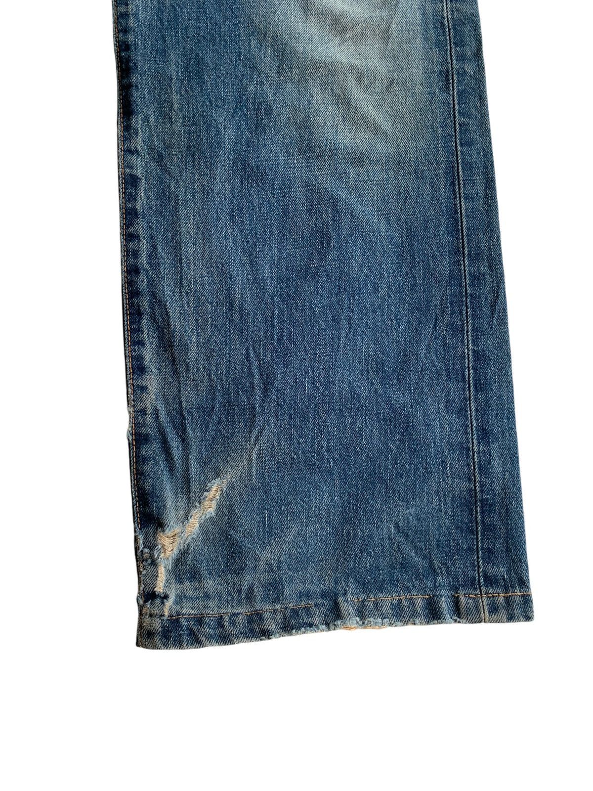 Japanese Brand × Kapital × Vintage Vintage Edwin 505X Redline Selvedge Distressed Denim☠️ Size US 31 - 18 Thumbnail