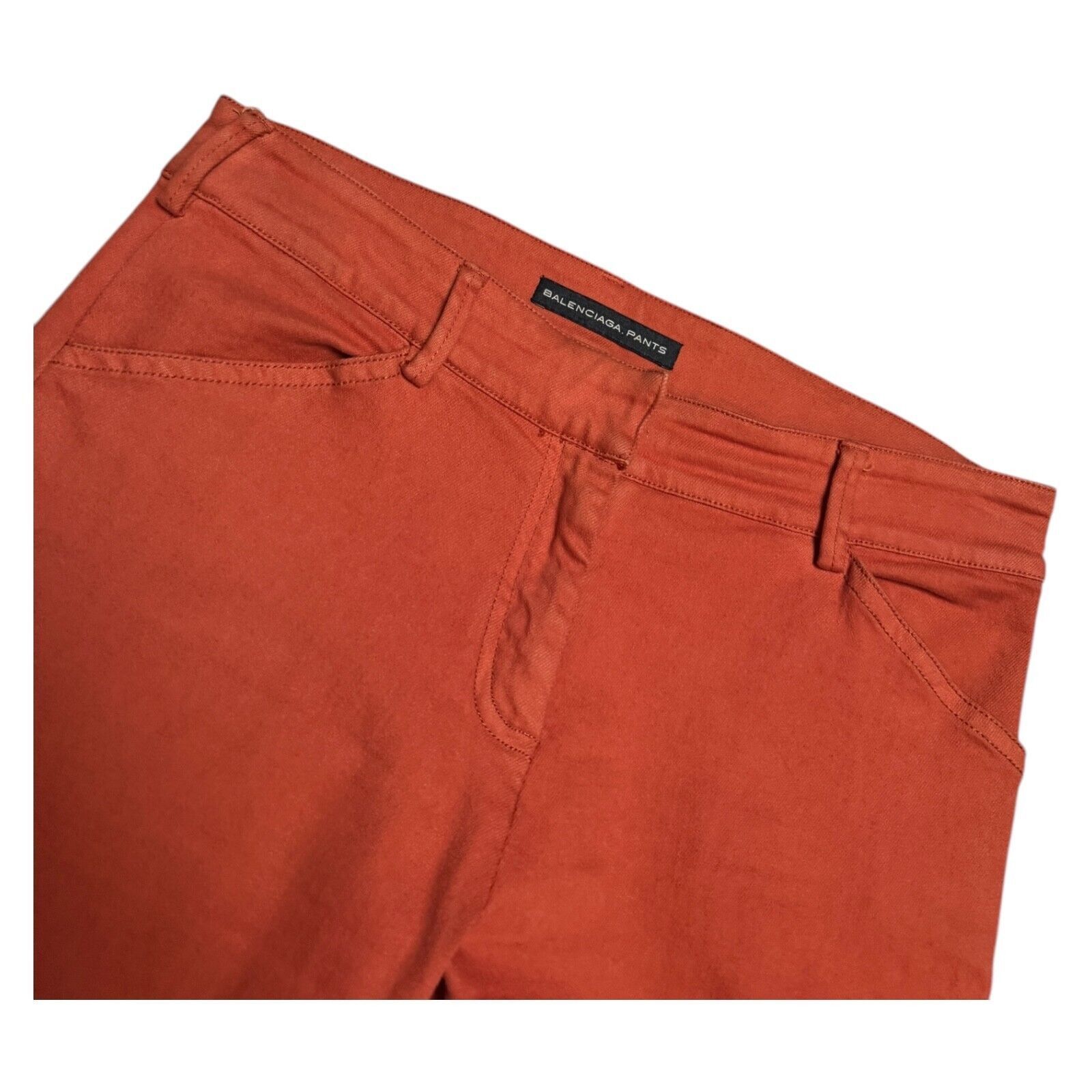 Balenciaga BALENCIAGA Orange Luxury Designer Skinny Leg Jean Pants Size 28" / US 6 / IT 42 - 3 Thumbnail