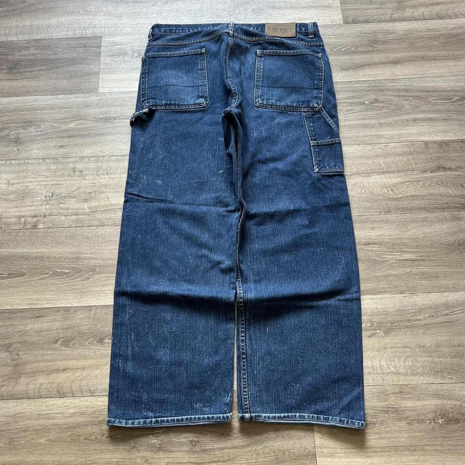 Nautica Vintage 90’s Nautica Jeans Baggy Pants size 38/32 Wide Leg Size US 38 / EU 54 - 2 Thumbnail