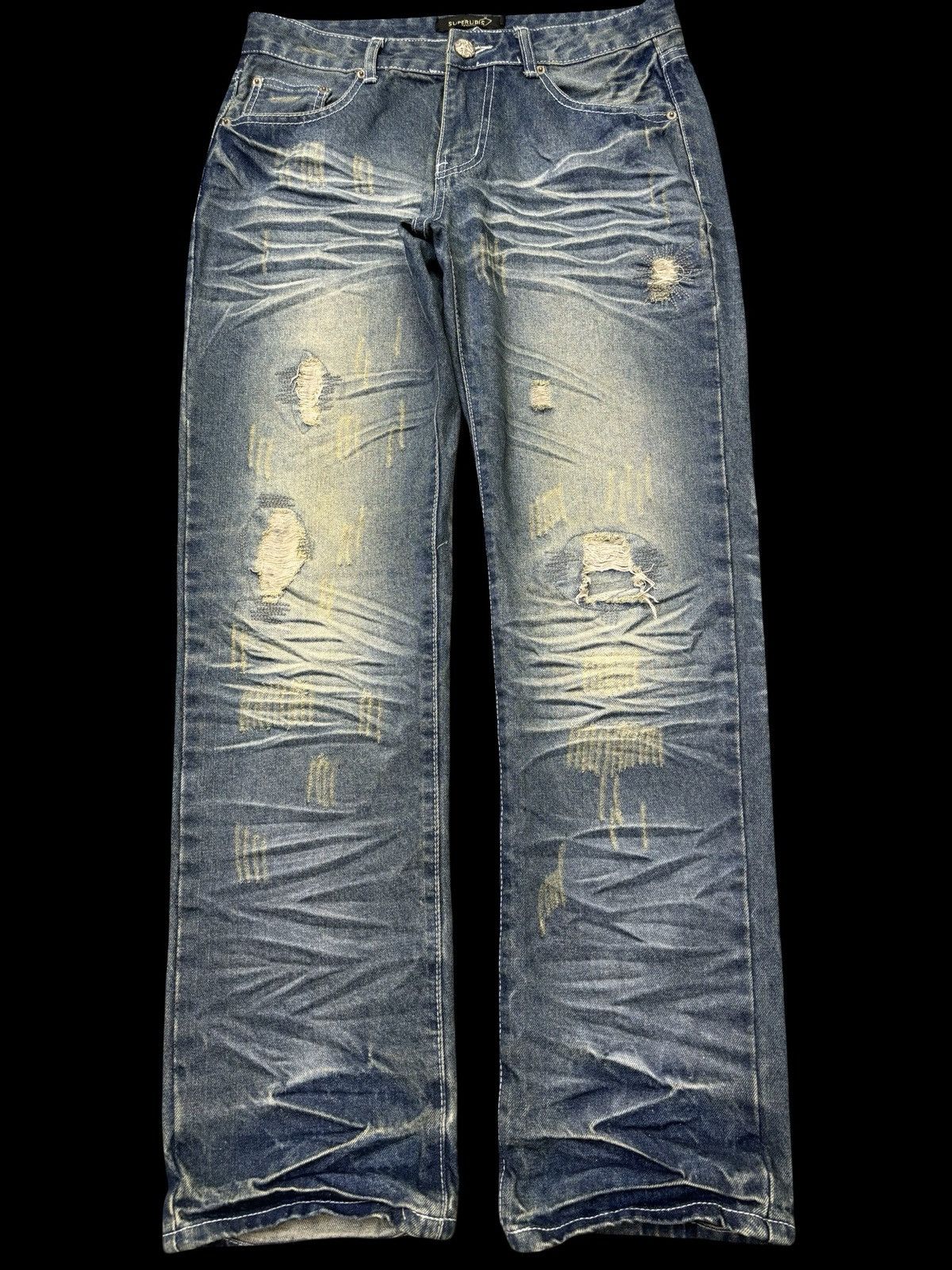 Japanese Brand Superubis Heavy Art Denim F779 Size US 32 / EU 48 - 1 Thumbnail