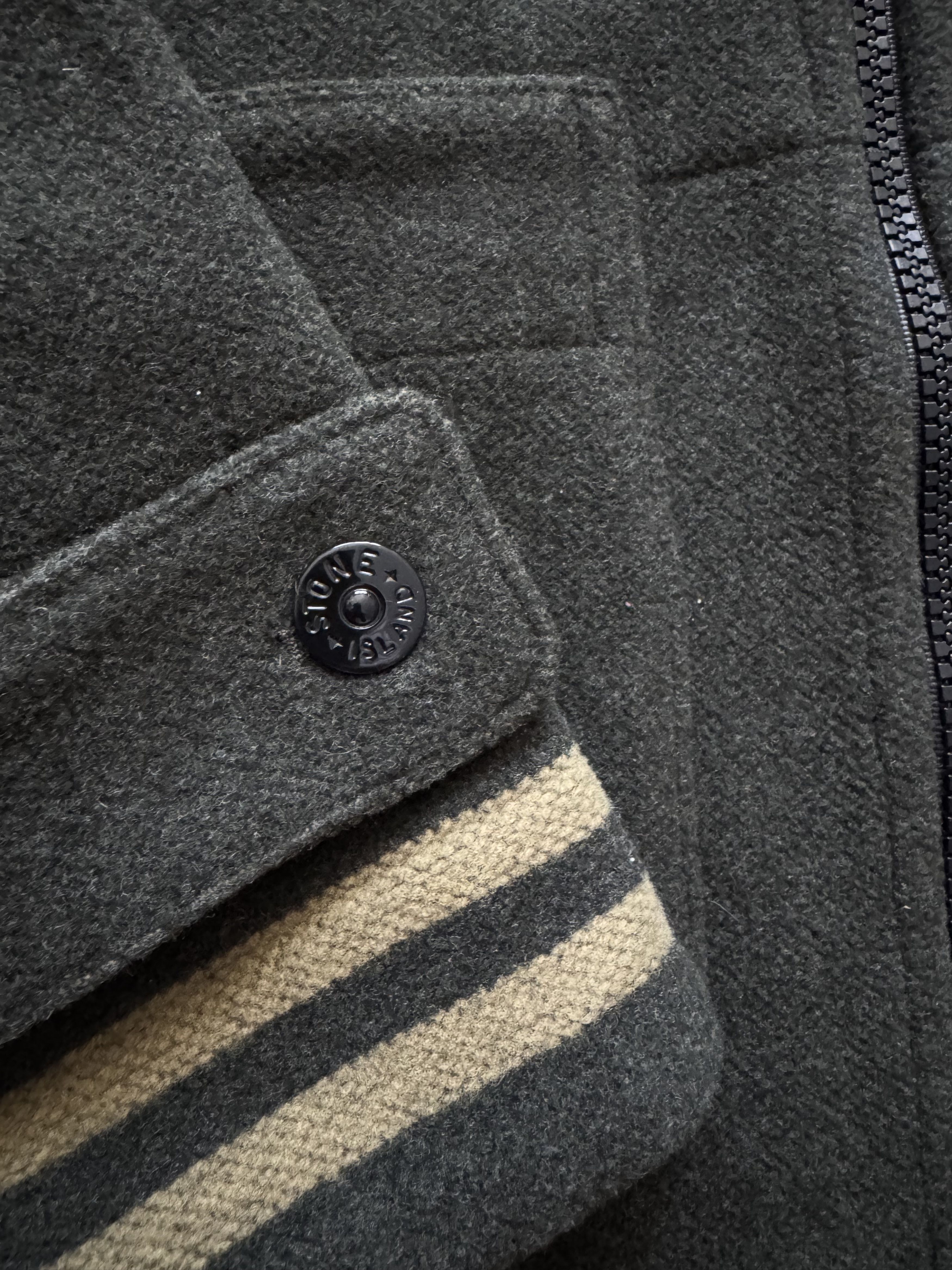 Stone Island Stone Island Panno Jacquard Wool Long Coat Green Jacket Size US S / EU 44-46 / 1 - 8 Thumbnail