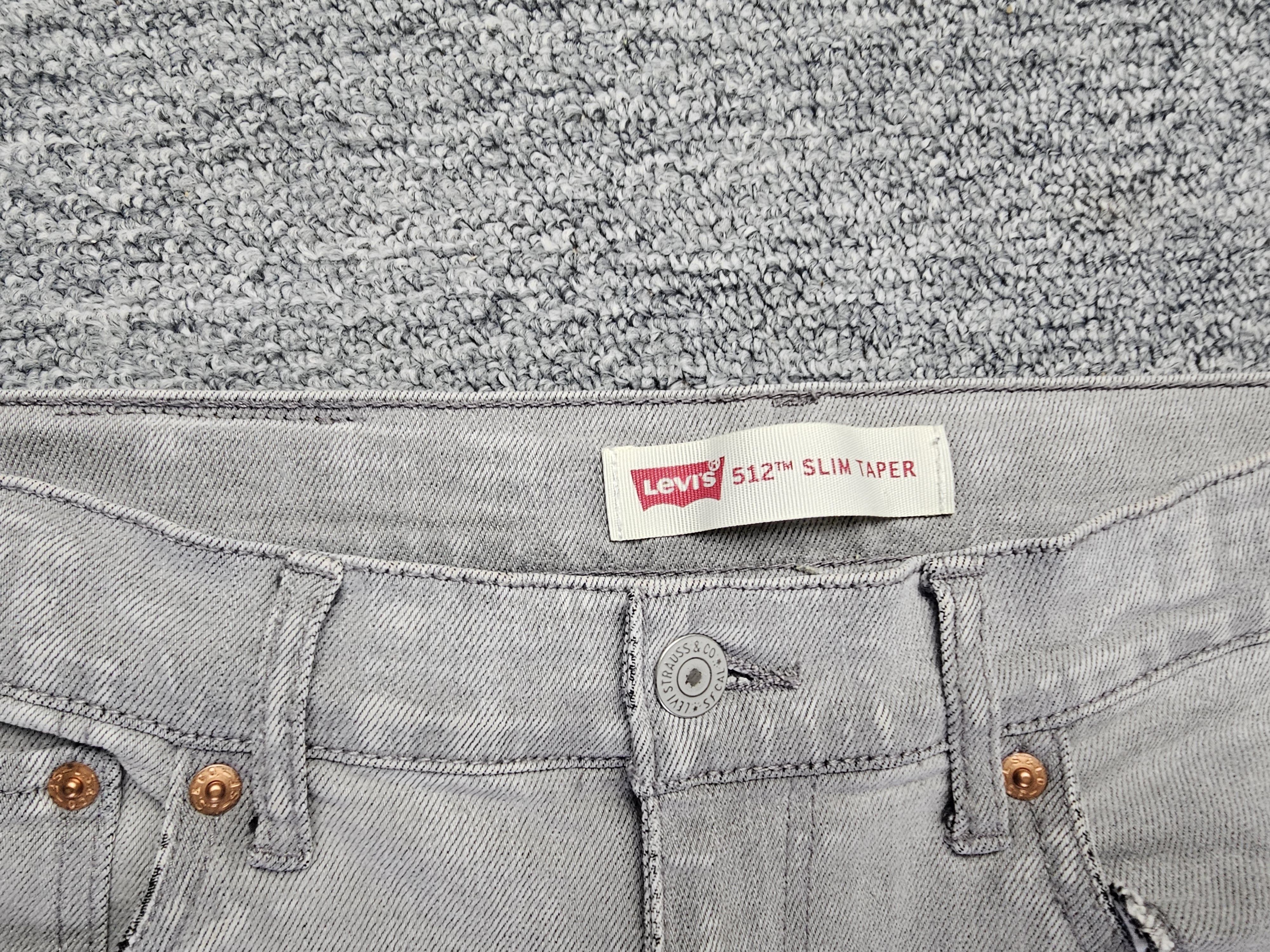 Levi's Levis 512 Slim Taper Jeans Women 29 Gray Heart Patch Y2K Size 29" - 4 Thumbnail