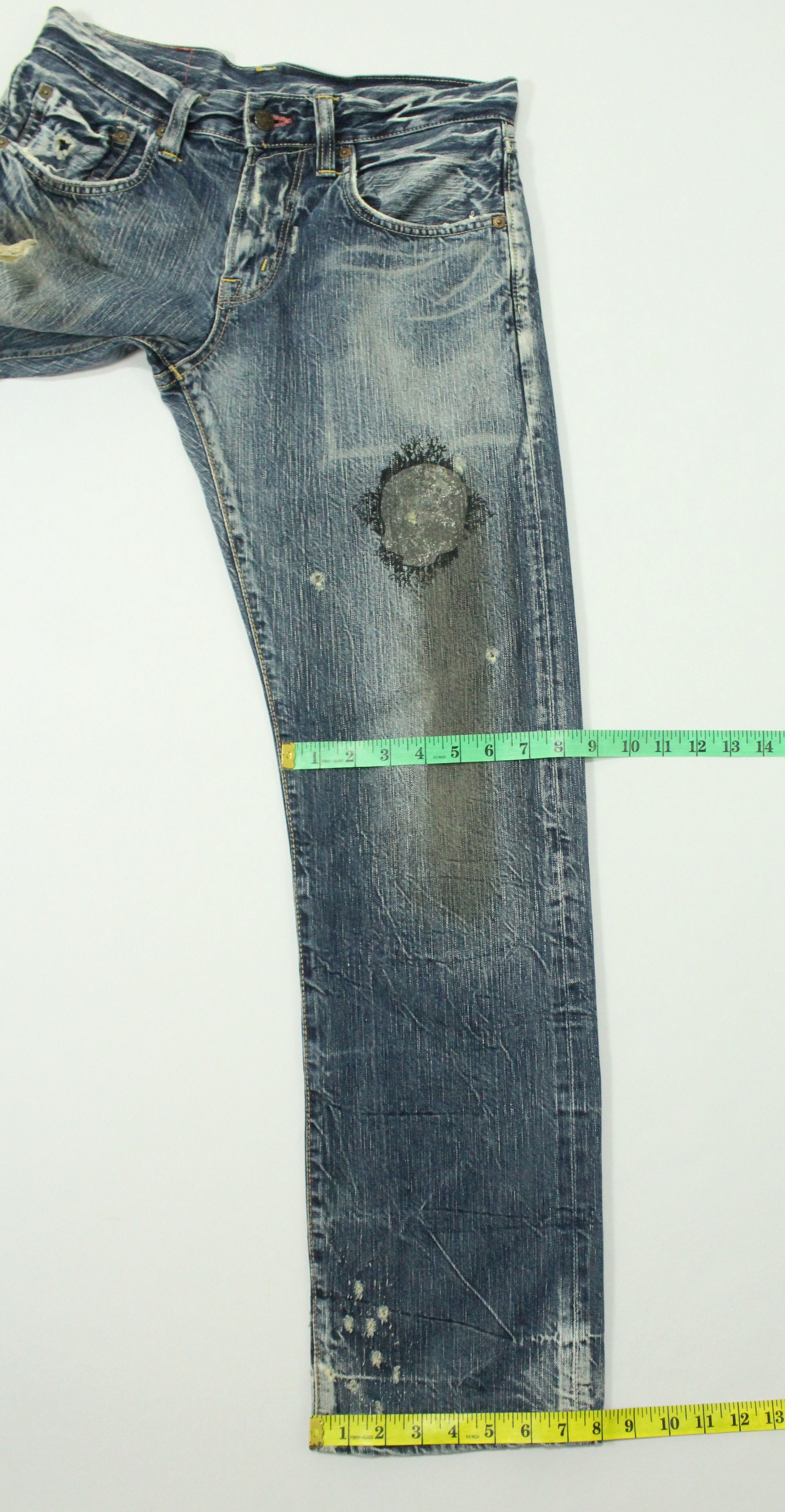 Edwin EDWIN Denim Distressed Grunge Ripped Jeans Kurt Cobain Size US 31 - 20 Thumbnail