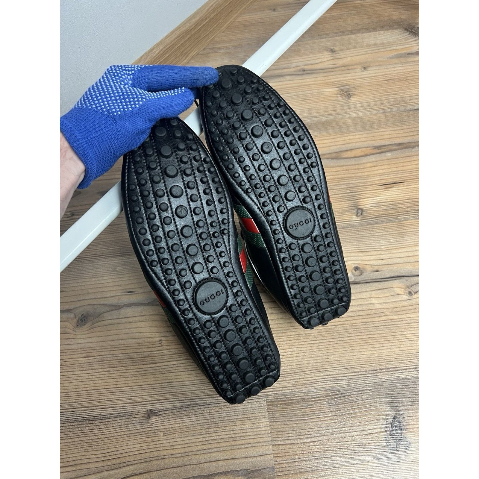 Gucci Gucci Driver Lace Up Men`s Black Leather Sneakers Size 8.5 Size US 8.5 / EU 41-42 - 8 Thumbnail
